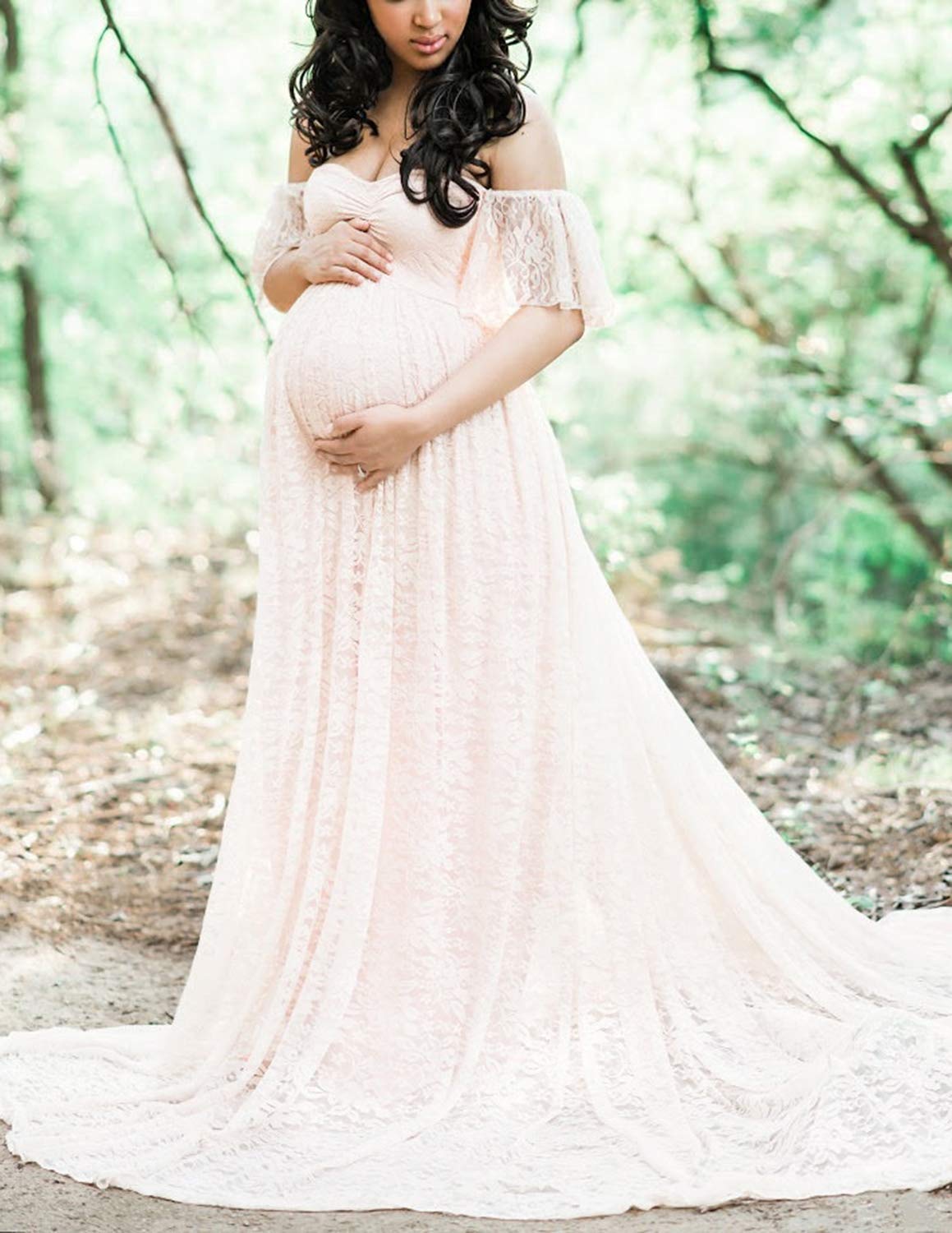 Elegant Maternity Dresses for Pregnancy Photo Shoot & Party - BUOYDM Women's Photoshoot Props & Special Occasion Outfits - Perfect for Baby Showers, Maternity Sessions & Formal Events