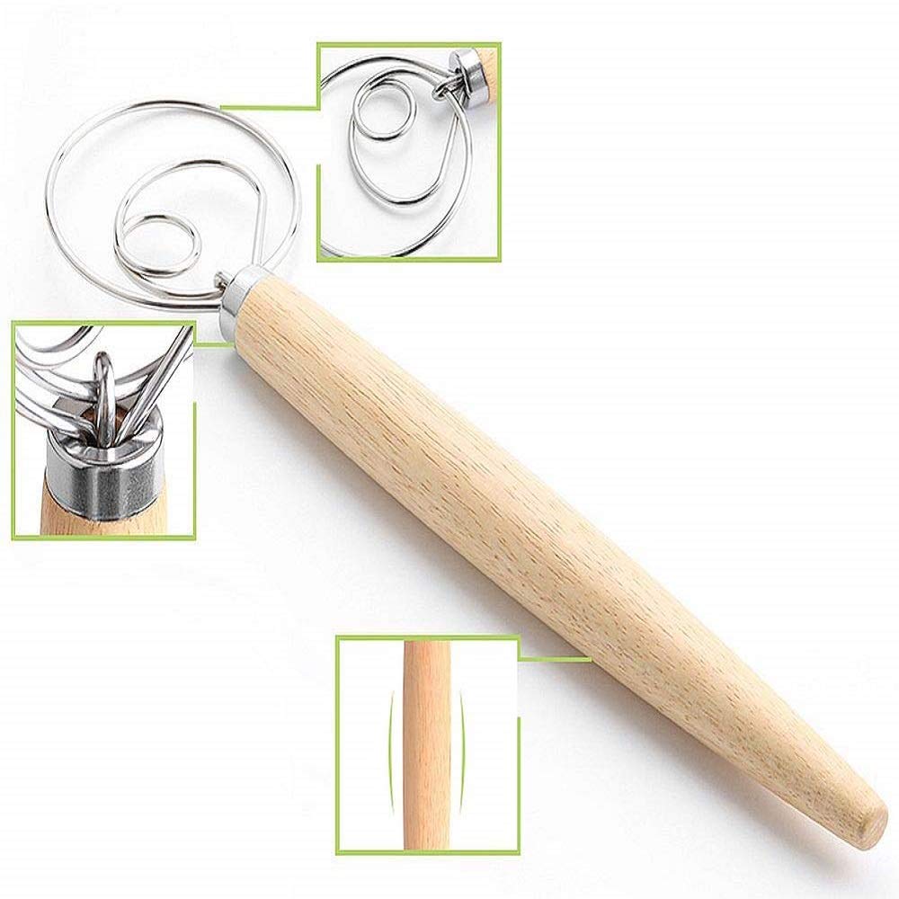 Premium Stainless Steel Danish Dough Whisk - 13
