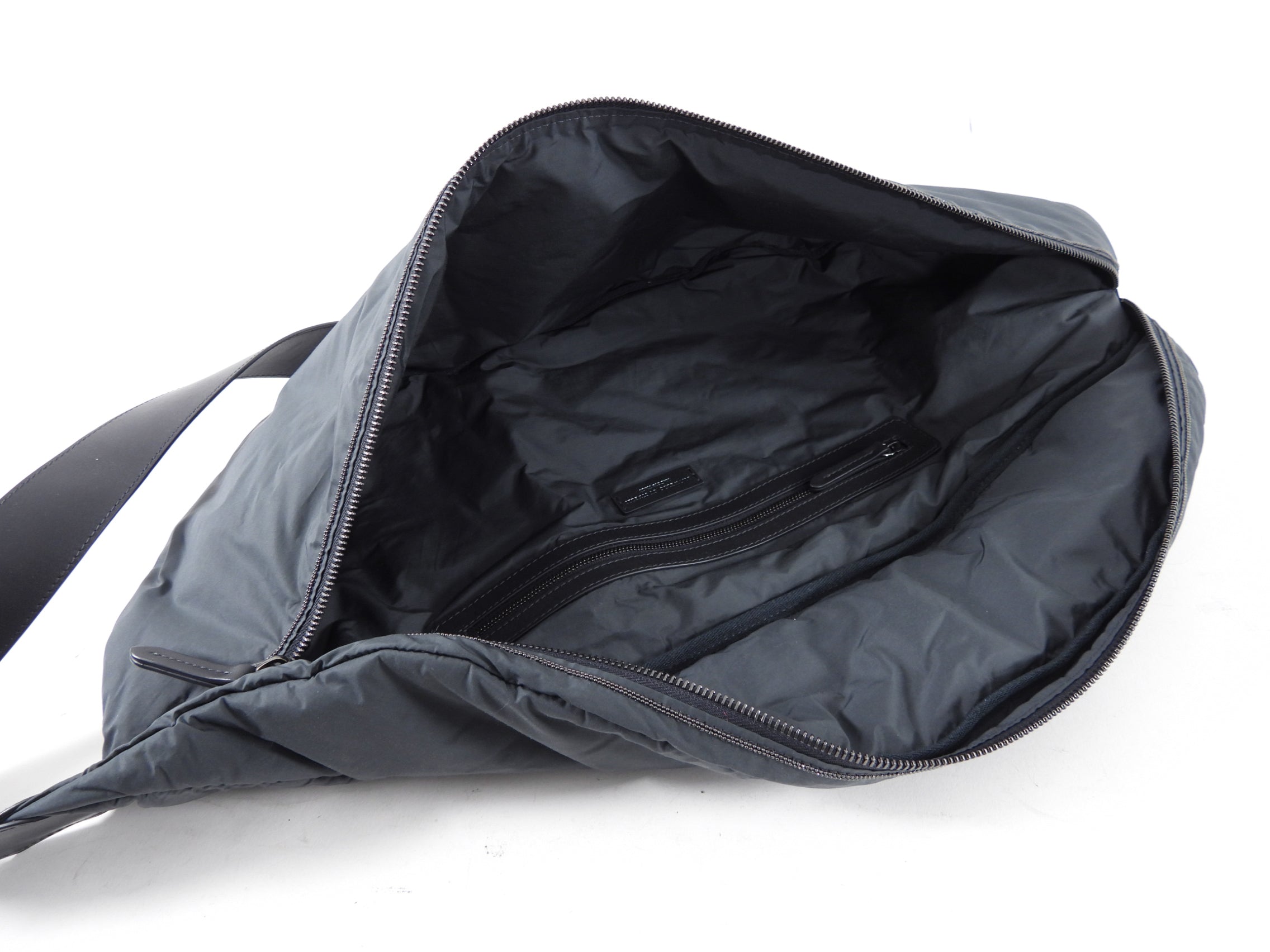 Brunello Cucinelli Grey Nylon Large Body Bag for Men & Women - Stylish Travel Duffel Bag for Gym, Work, Weekend Getaways & Outdoor Adventures