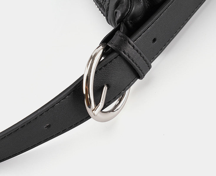 Stylish Leather Half Moon Shoulder Bag for Women - Crossbody Purse with Adjustable Strap - Perfect for Work, Travel & Everyday Use