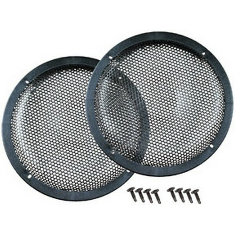 Qpower GRILL12DELUXEKIT - 12 Inch Subwoofer Grills Pair, Heavy Duty Speaker Protection for Car Audio & Home Theater Systems - Perfect for Bass Enthusiasts & Sound System Upgrades