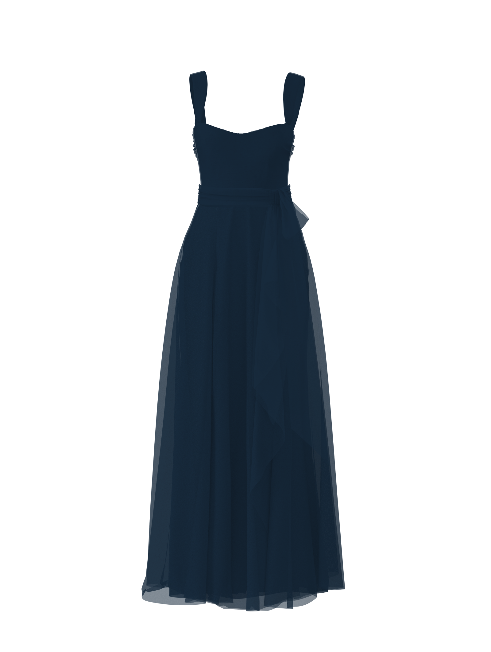 Alexis Bodice & Jaycie Skirt Set with Sash Belt in Navy Blue - Perfect for Formal Events, Prom, and Evening Dances