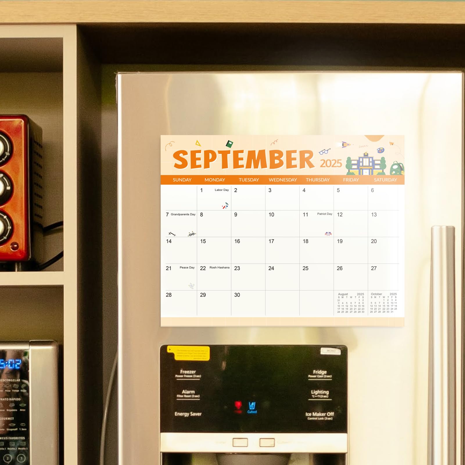 SKYDUE 18-Month Magnetic Refrigerator Calendar (July 2024-December 2025) - 10