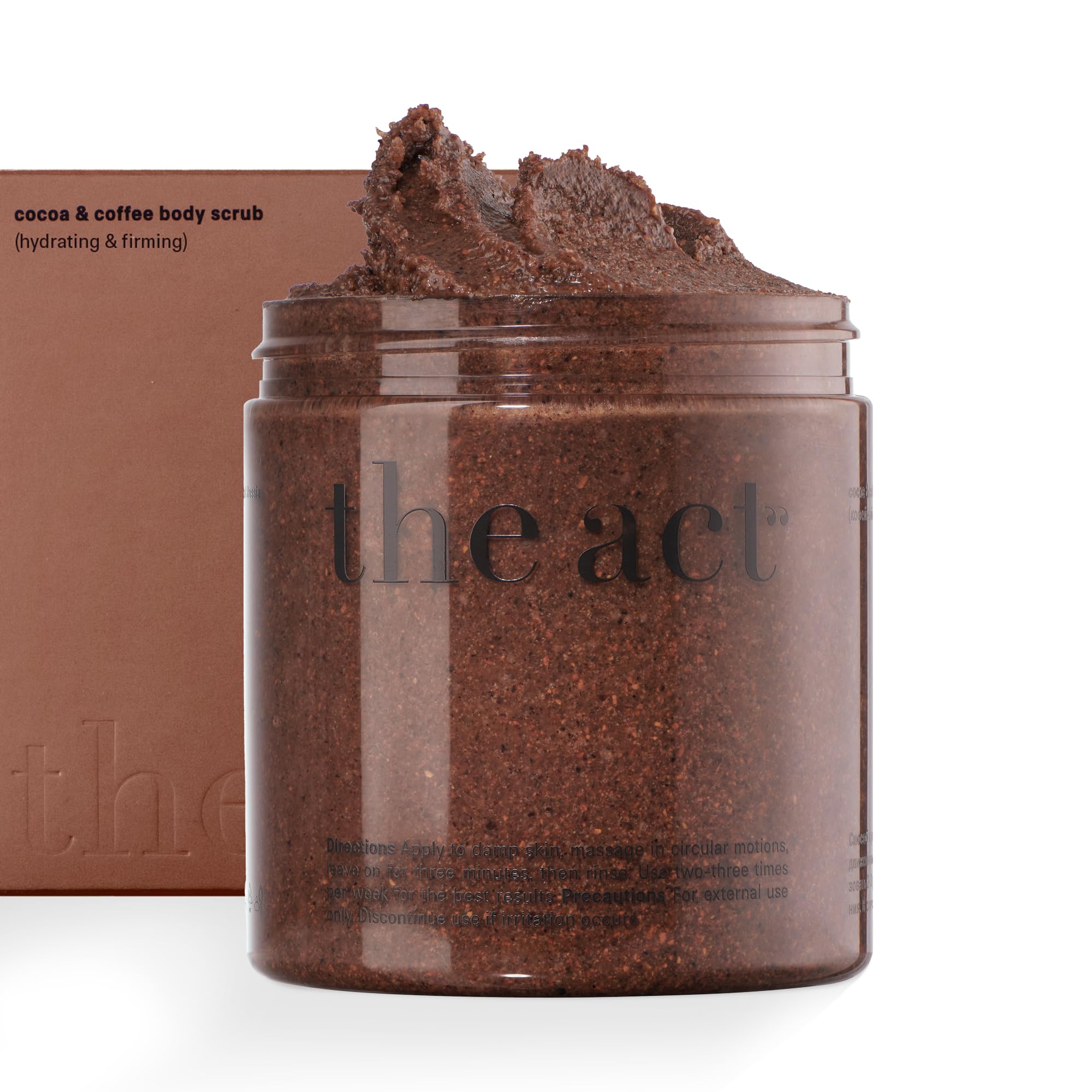 Organic Cocoa & Coffee Body Scrub with Vitamin E & Menthol - Exfoliating & Moisturizing Skin Care for Women & Men - Vegan Spa Treatment for Dry Skin - Perfect for Home Relaxation & Gift Giving (10.58 Oz)