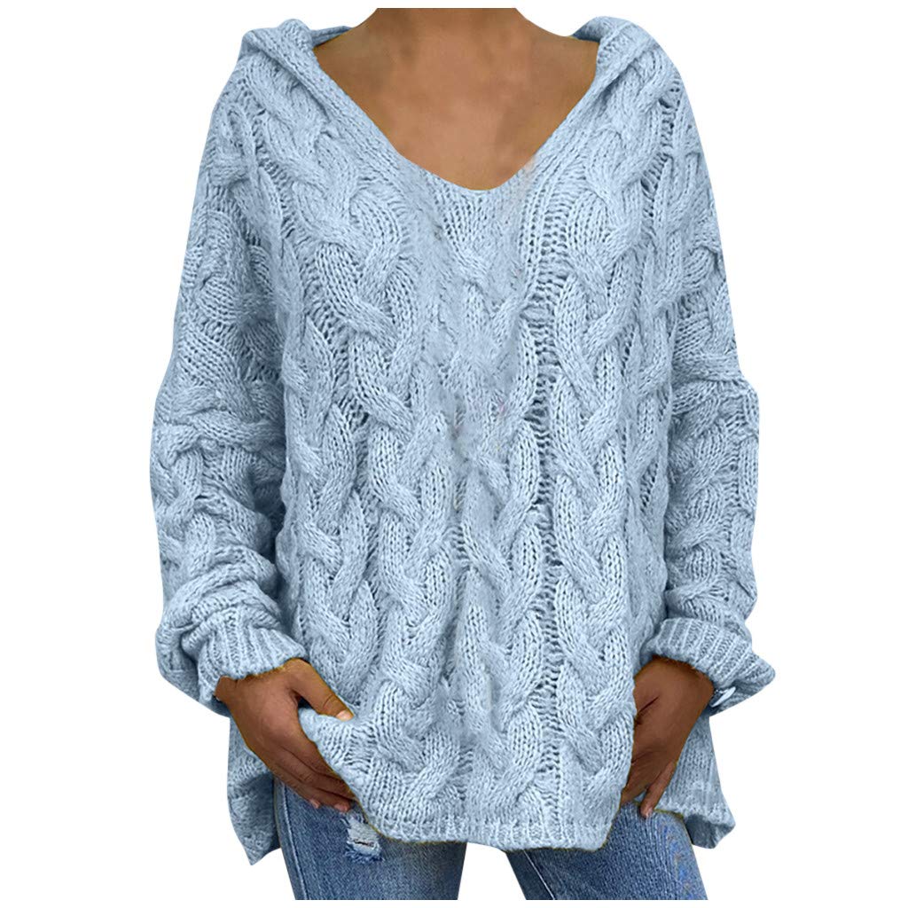 Women's Plus Size Hooded Sweatshirt - Cozy Loose Fit Pullover Hoodie for Casual Wear & Winter Warmth | Solid Color Fashion Top for Everyday Comfort & Outdoor Activities