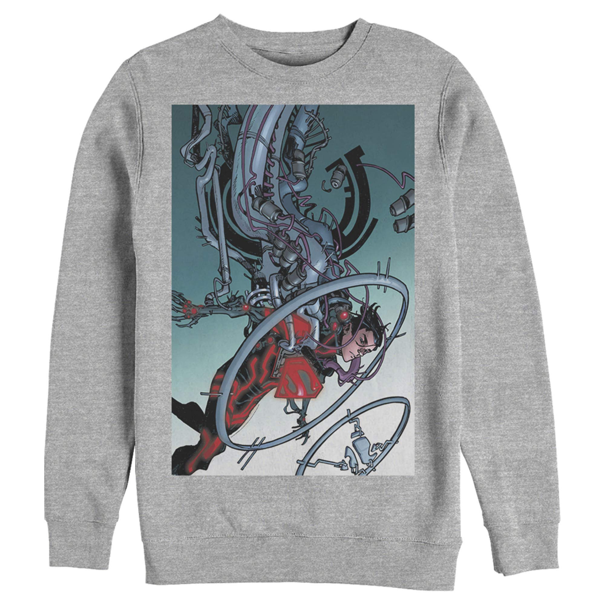 Superman Robotic Graphic Men's Fall Sweatshirt | DC Comics Official Licensed Apparel | Casual Wear for Autumn & Halloween Costumes