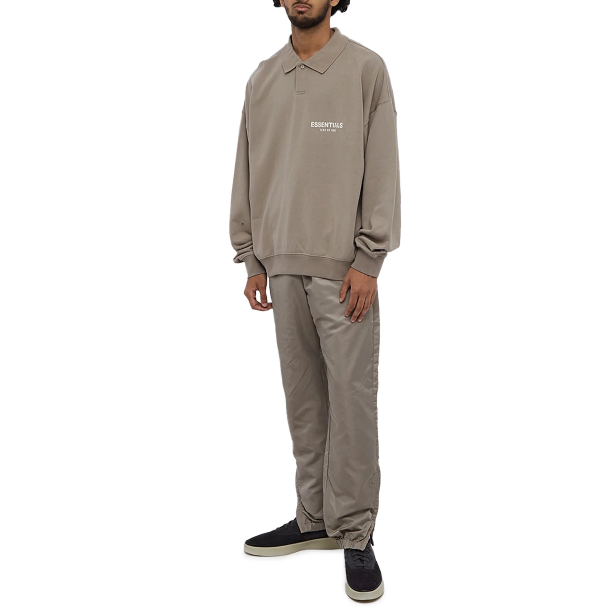 Fear Of God Essentials Desert Taupe Track Pants - Men's Casual Joggers with Elastic Waistband (FW23 Collection) | Perfect for Lounge Wear, Gym, and Street Style Fashion