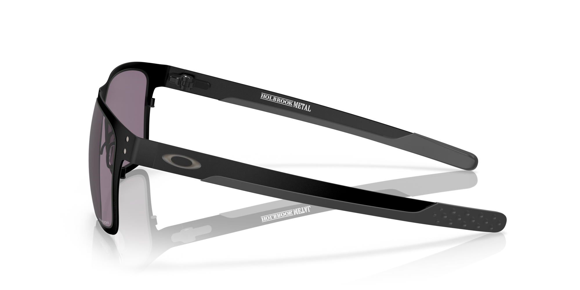 Oakley Holbrook Metal Sunglasses - Matte Black Frame with Prizm Grey Lenses for Men & Women | UV Protection, Lightweight & Durable | Perfect for Driving, Outdoor Sports & Everyday Wear