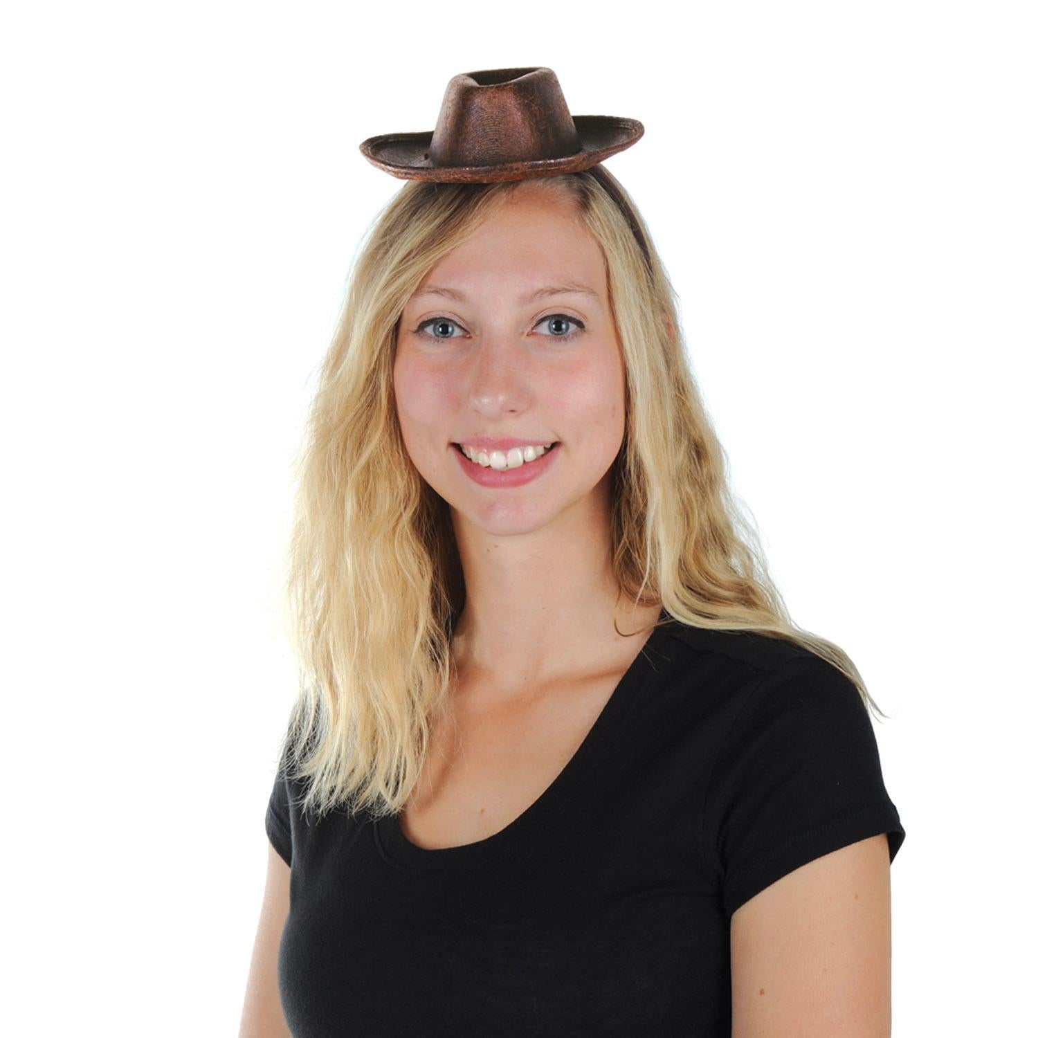 12 Pack Beistle Cowboy Hat Headbands for Women & Men - Western Party Favors, Costume Accessories - Perfect for Halloween, Rodeo, Themed Parties & Country Concerts