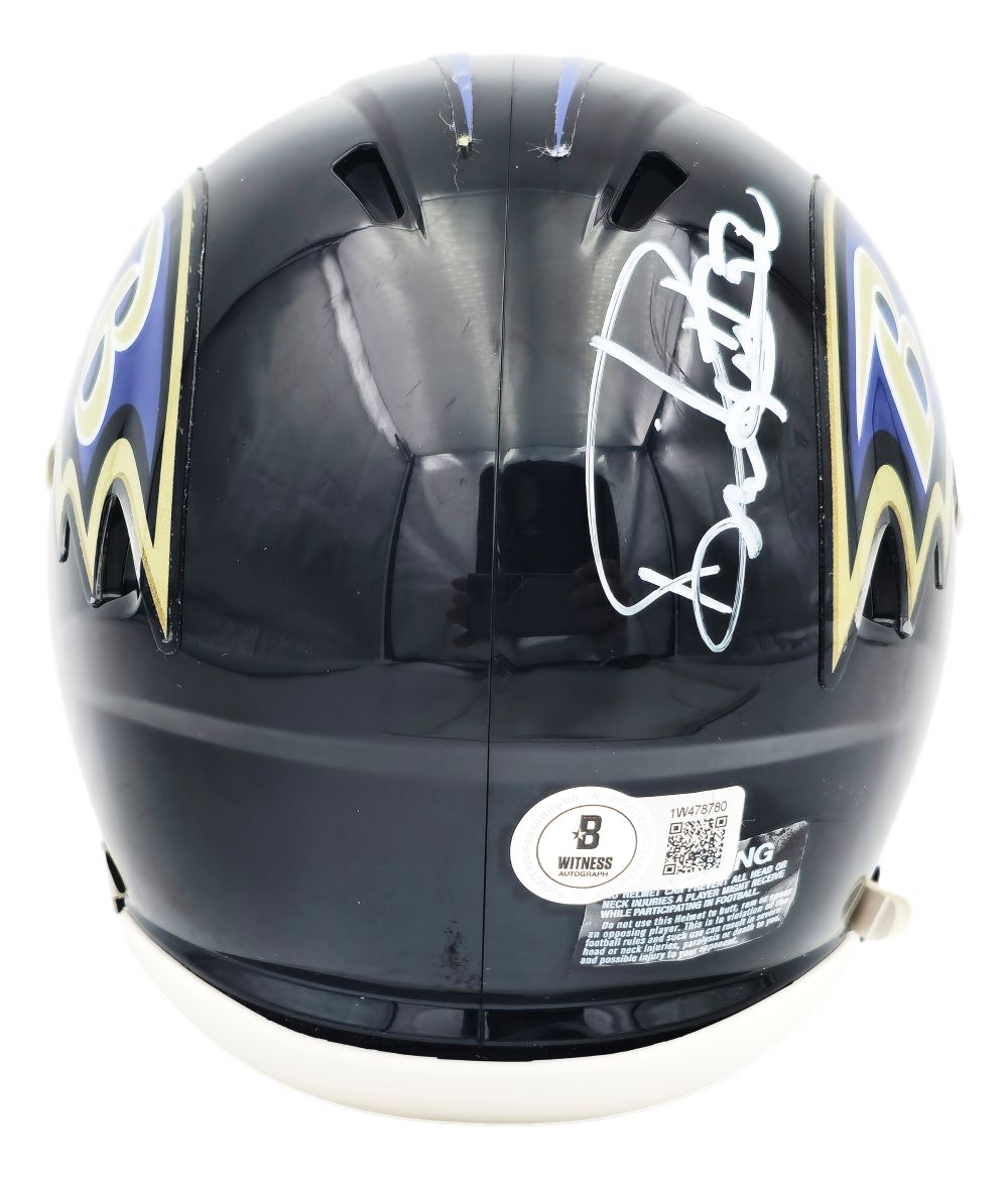 Derrick Henry Autographed Baltimore Ravens Mini Speed Helmet - Limited Edition Collectible for NFL Fans, Sports Memorabilia, and Game Room Decor