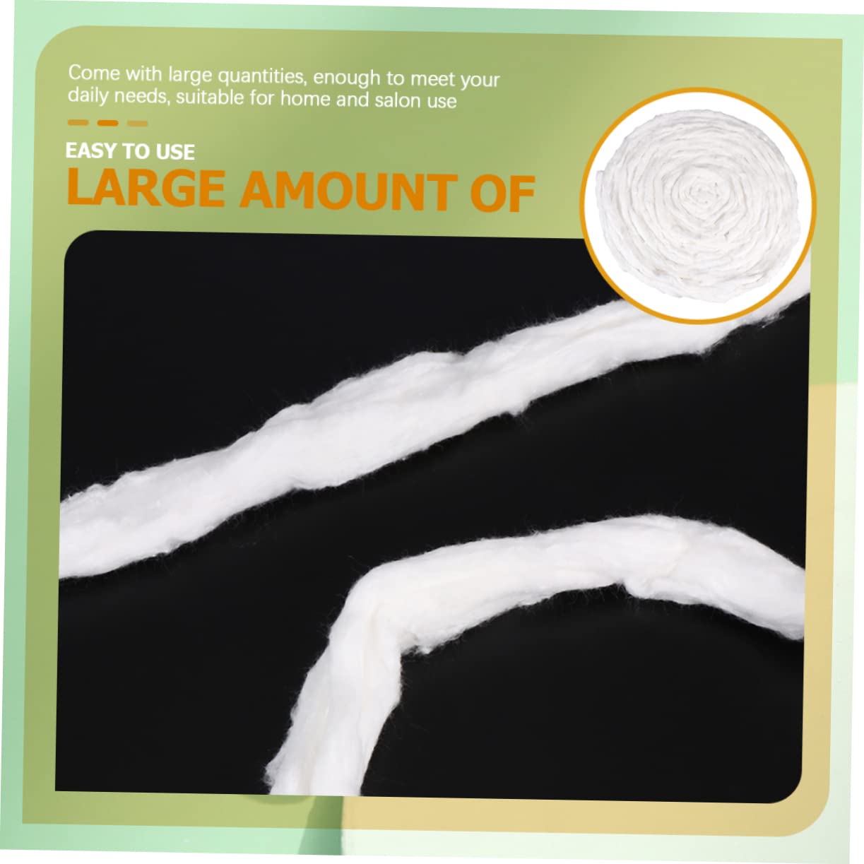 FOMIYES Reusable Cotton Coils for Makeup, Nail Art & Hair Perm - 200g Soft Beauty Rollers (Perfect for Salon, Spa & Home Skin Care)