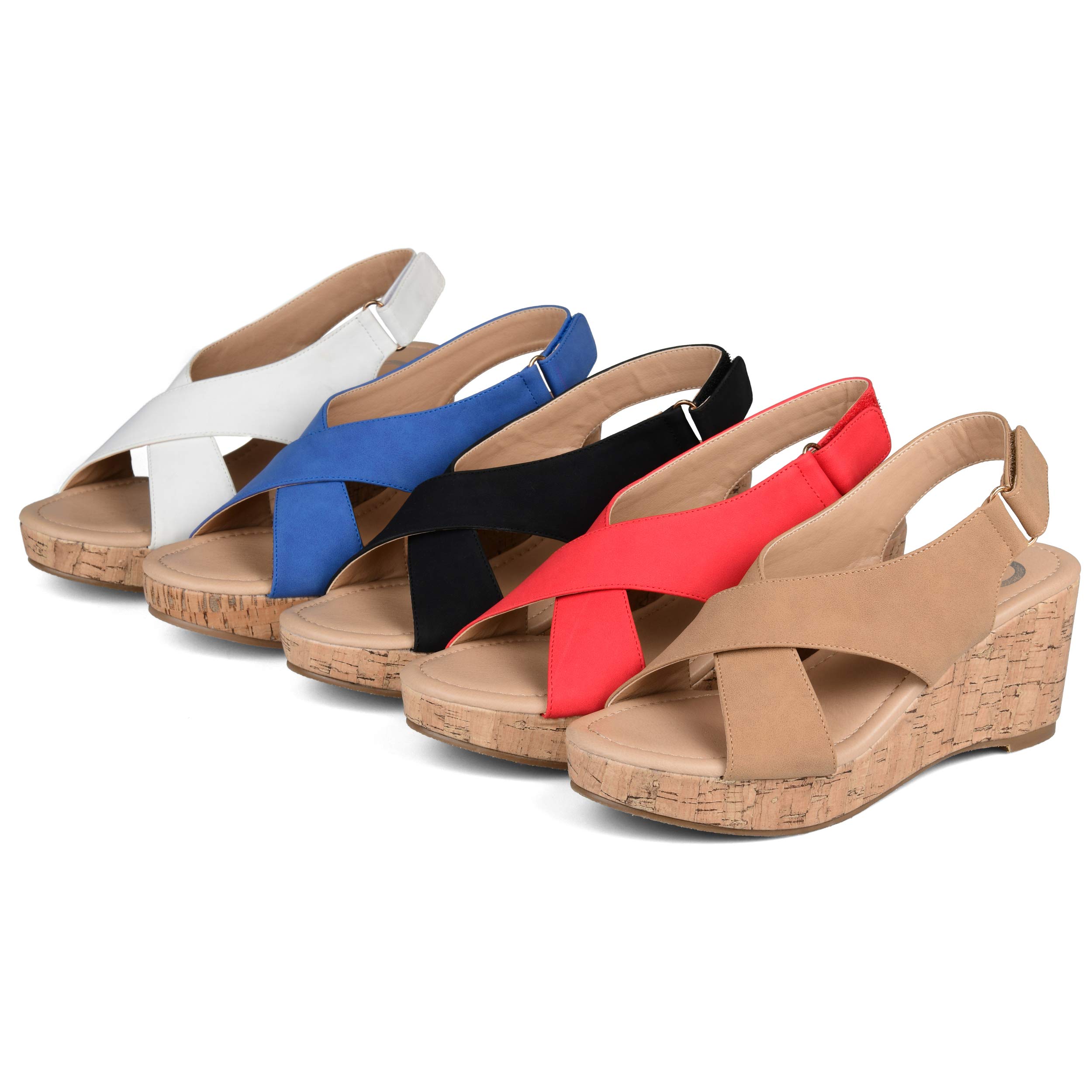 Journee Collection Women's Heeled Sandals - Comfortable Dressy Strappy Block Heel Shoes for Weddings, Parties & Evening Events