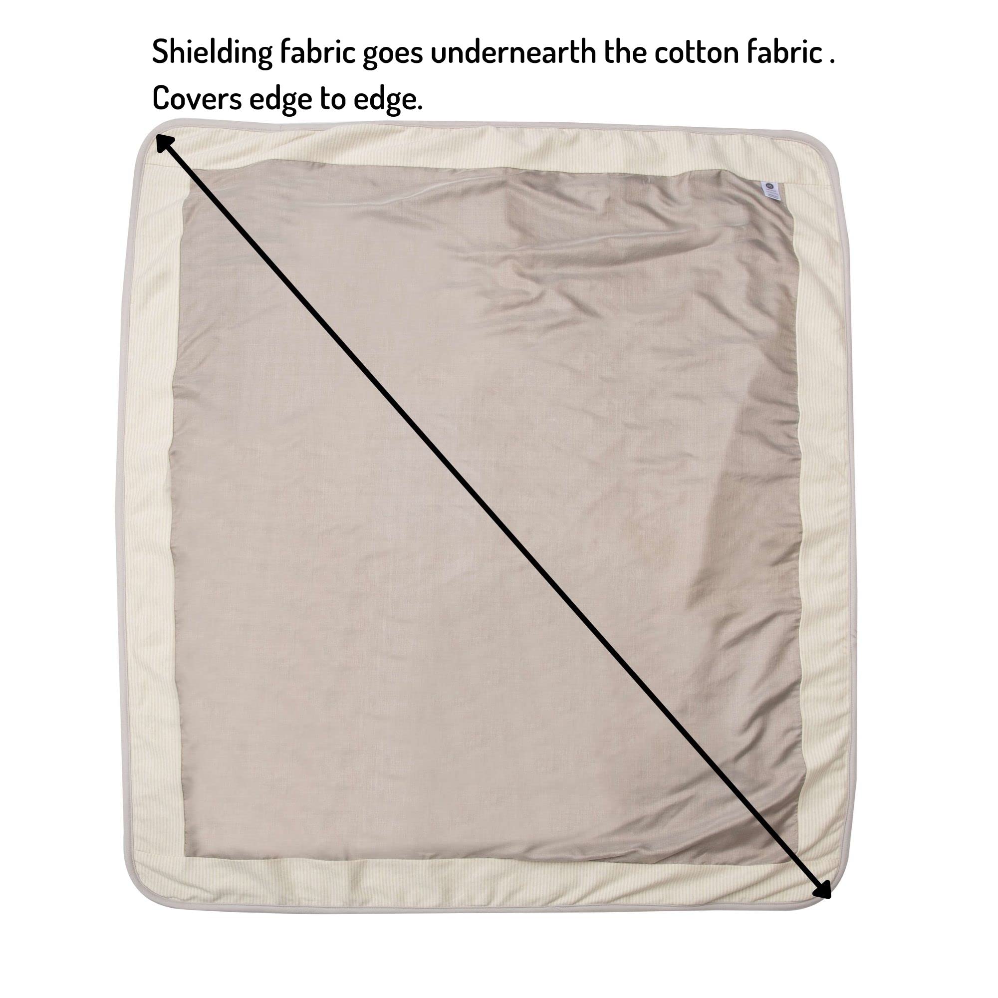 Radia Smart® 5G EMF Protection Baby Blanket - Organic Cotton Pregnancy Belly Shield for Newborns & Infants - Large 43
