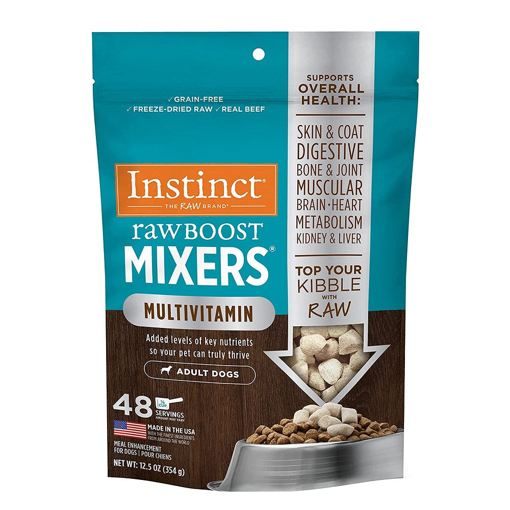 Premium Raw Boost Adult Freeze-Dried Multivitamin Mixers for Dogs - Nutrient-Rich Dog Food Topper for Skin, Coat & Joint Health | Perfect for Picky Eaters & Senior Dogs | Sprinkle on Kibble or Wet Food