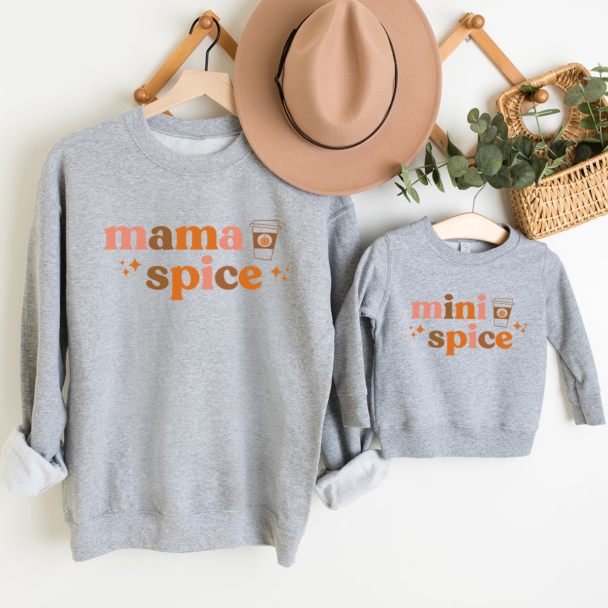 CL Mama Spice & Mini Spice Autumn Matching Sweatshirts - Mother Daughter Fall Outfits | Cozy Family Matching Sets for Pumpkin Patch, Thanksgiving & Photo Shoots