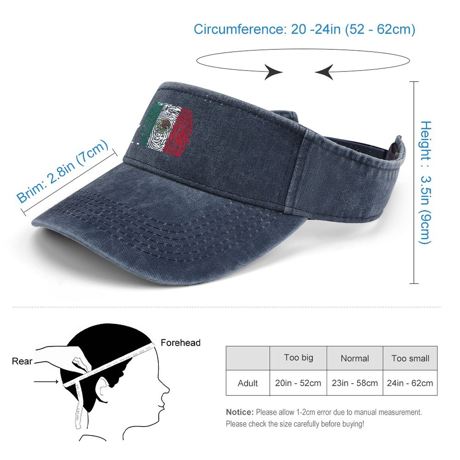 UV Protection Adjustable Sports Sun Visor Hat for Women & Men - Breathable Cotton Summer Hat for Running, Golf, Tennis & Outdoor Activities