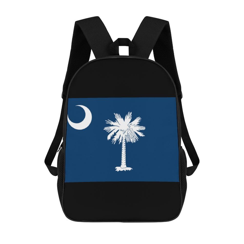 IOEDTHBJ South Carolina Flag Backpack - 17 Inch Laptop Backpack for Men & Women, 3D Printed School & Travel Computer Bag - Perfect for College, Work & Outdoor Adventures