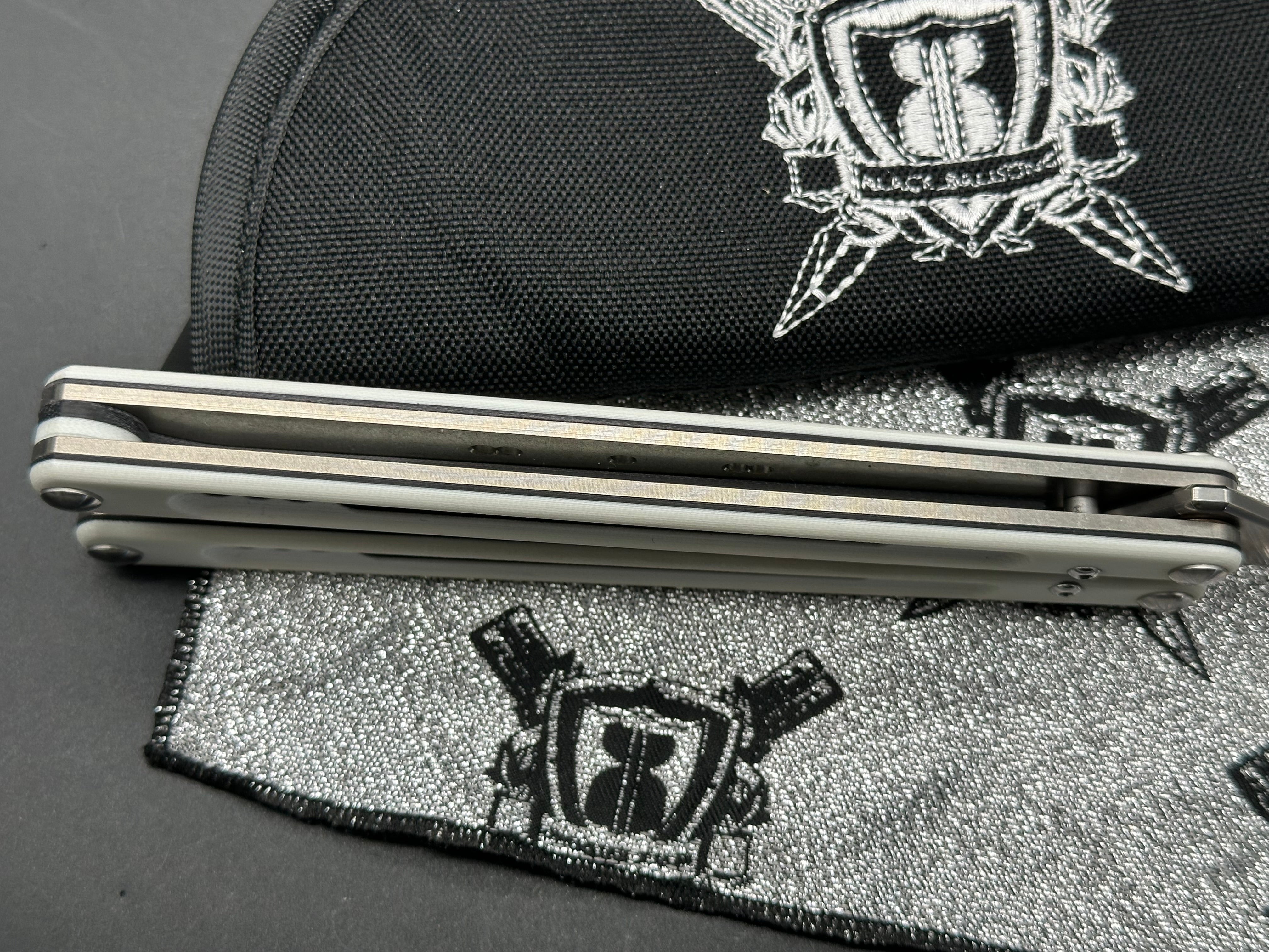 Rebola 1st Edition Black Balisong Butterfly Knife - Limited Serial #02 with White G10 & Titanium Liner - Perfect for Collectors, EDC, and Flipping Tricks