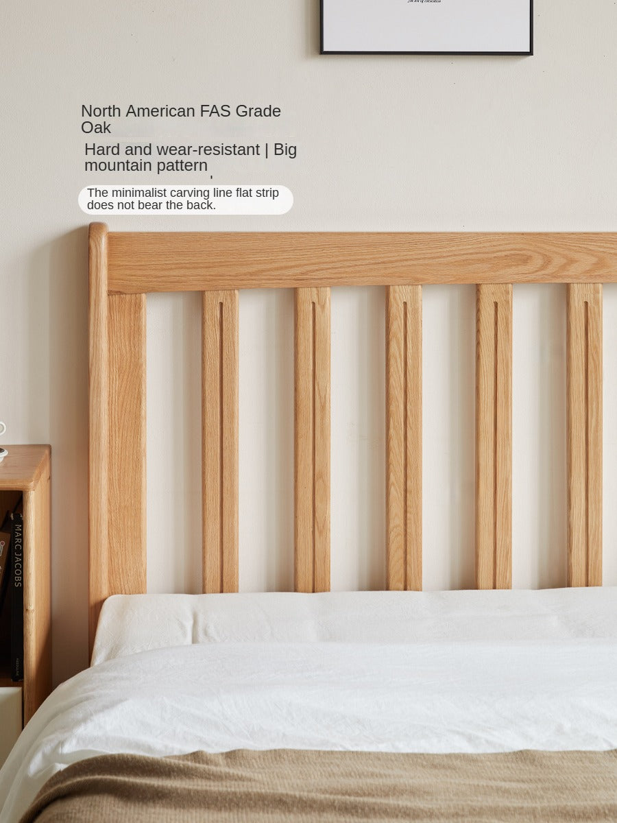 Solid Oak Wood Grille Bed - Small Soft Bed Frame for Cozy Bedrooms | Perfect for Kids Rooms, Guest Rooms & Small Spaces