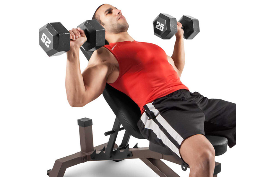 Marcy Utility Bench STB 10105 - Heavy Duty Steel Body Weight Bench for Home Gym, Strength Training & Workout - Perfect for Squats, Presses & Full-Body Exercises