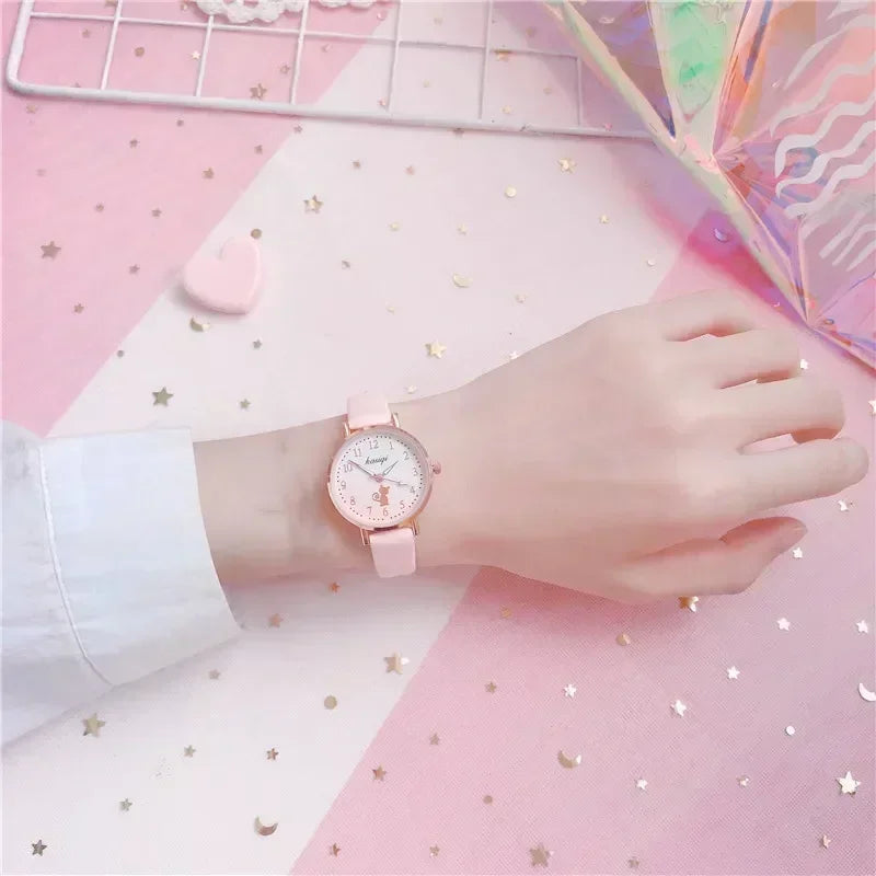 Cute Cat Dial Watch for Girls - Stylish & Fun Accessory for School, Parties & Everyday Wear