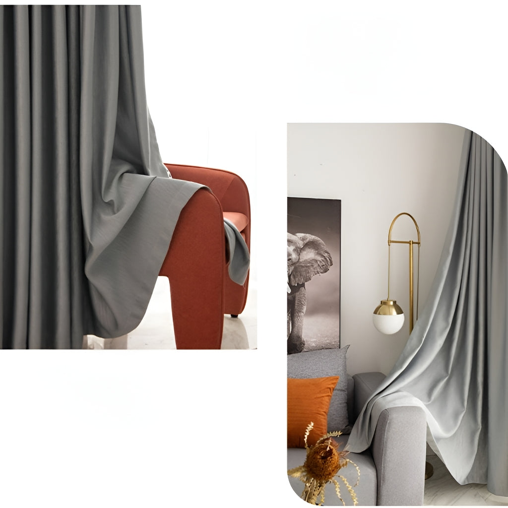 Evelynn Polyester Soundproof Thermal Blackout Custom Curtains - Noise Reducing & Energy Saving Window Treatments for Bedroom, Living Room & Home Theater