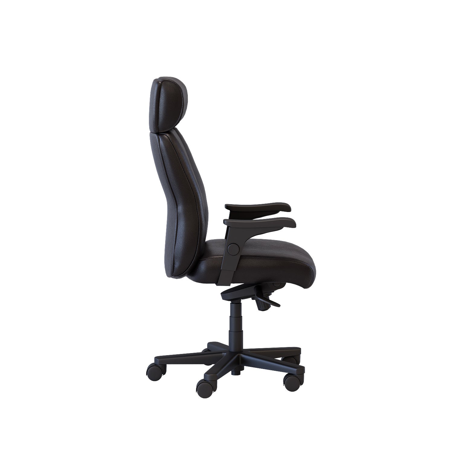 Premium Benjamin Leather Plus Office Chair - Ergonomic Executive Desk Chair in Black for Home & Office Comfort