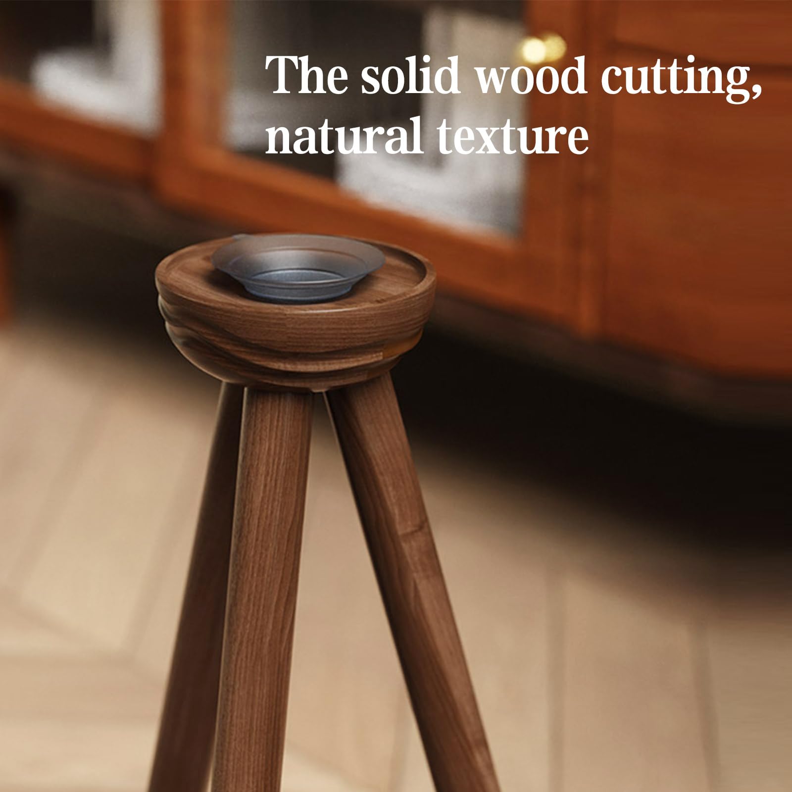Premium Wooden Speaker Stands for HomePod 2 - Solid Walnut & Beech Tripod Floor Holder | Perfect for Living Room, Home Theater & Music Studio Setup