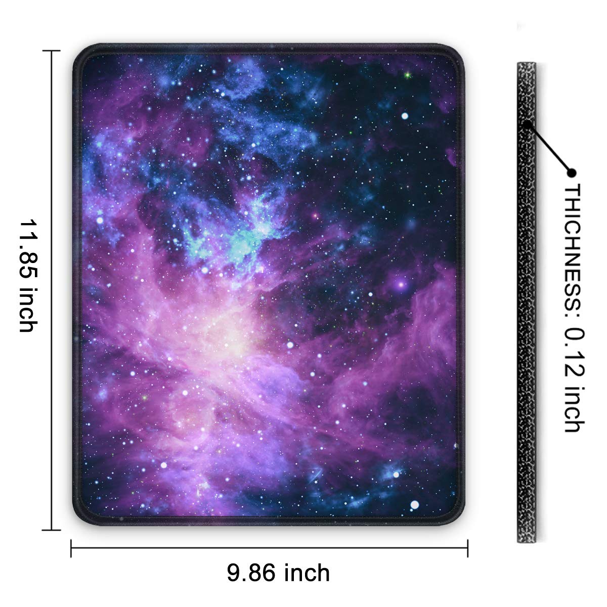 Premium Non-Slip Gaming Mouse Pad - 12x10 Inch Thick Rubber Base with Stitched Edges, Waterproof & Durable for PC, Laptop, Office & Home Use - Marvelous Galaxy Design for Gamers & Professionals
