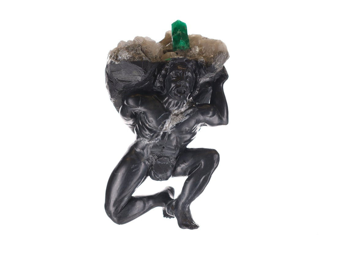 Natural Colombian Emerald Rough Crystal Sculpture - Raw Emerald Gemstone for Jewelry Making, Healing & Collecting - Perfect for DIY Crafts, Meditation & Home Decor