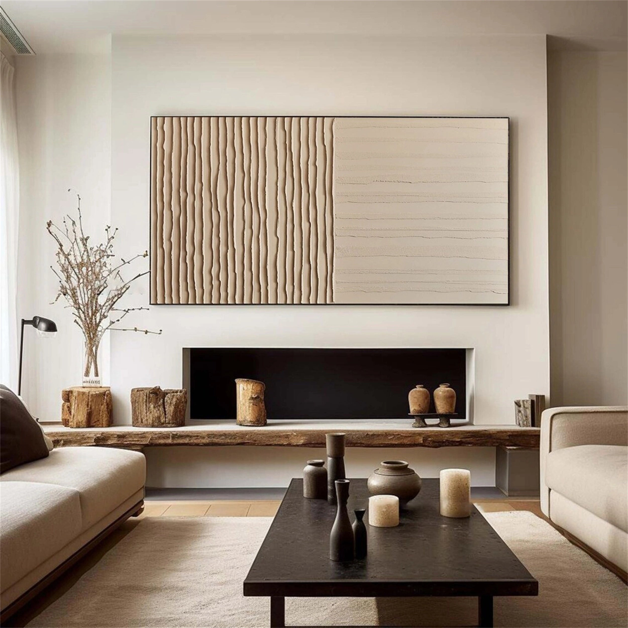 Abstract Tranquility Wall Art #WS113 - Modern Canvas Painting for Home & Office Decor - Perfect for Living Room, Bedroom, and Workspace