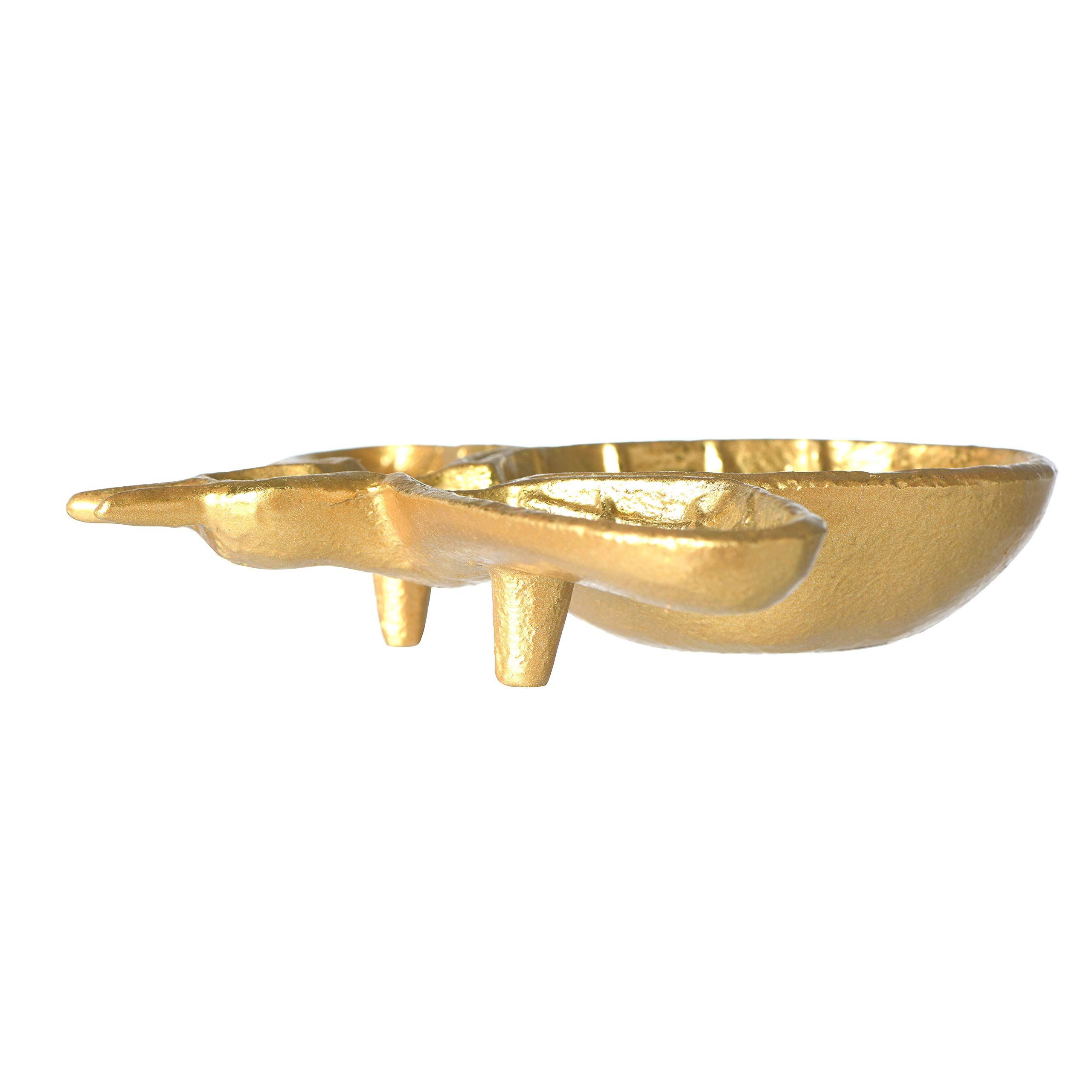 Decorative Cast Iron Gold Bee Shaped Dish - Elegant Serving Tray for Home Decor, Wedding Centerpiece & Gift Idea