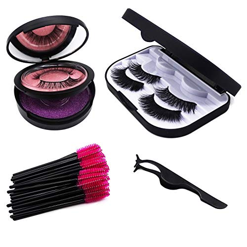 Premium False Eyelash Case Set with Mirror, Tweezers & Applicator - Travel-Friendly Eyelash Storage Box & Makeup Organizer for Professional Lash Extensions & DIY Beauty (Perfect for Travel, Salon Use & Home Makeup Storage)