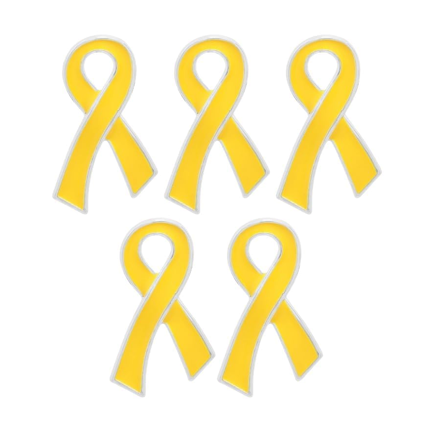 Wholesale Childhood Cancer Awareness Pins - Gold Ribbon & Butterfly Lapel Pins Bulk Pack for Support Groups, Charity Events, Fundraising & Gifts - Show Support for Pediatric Cancer Awareness Month