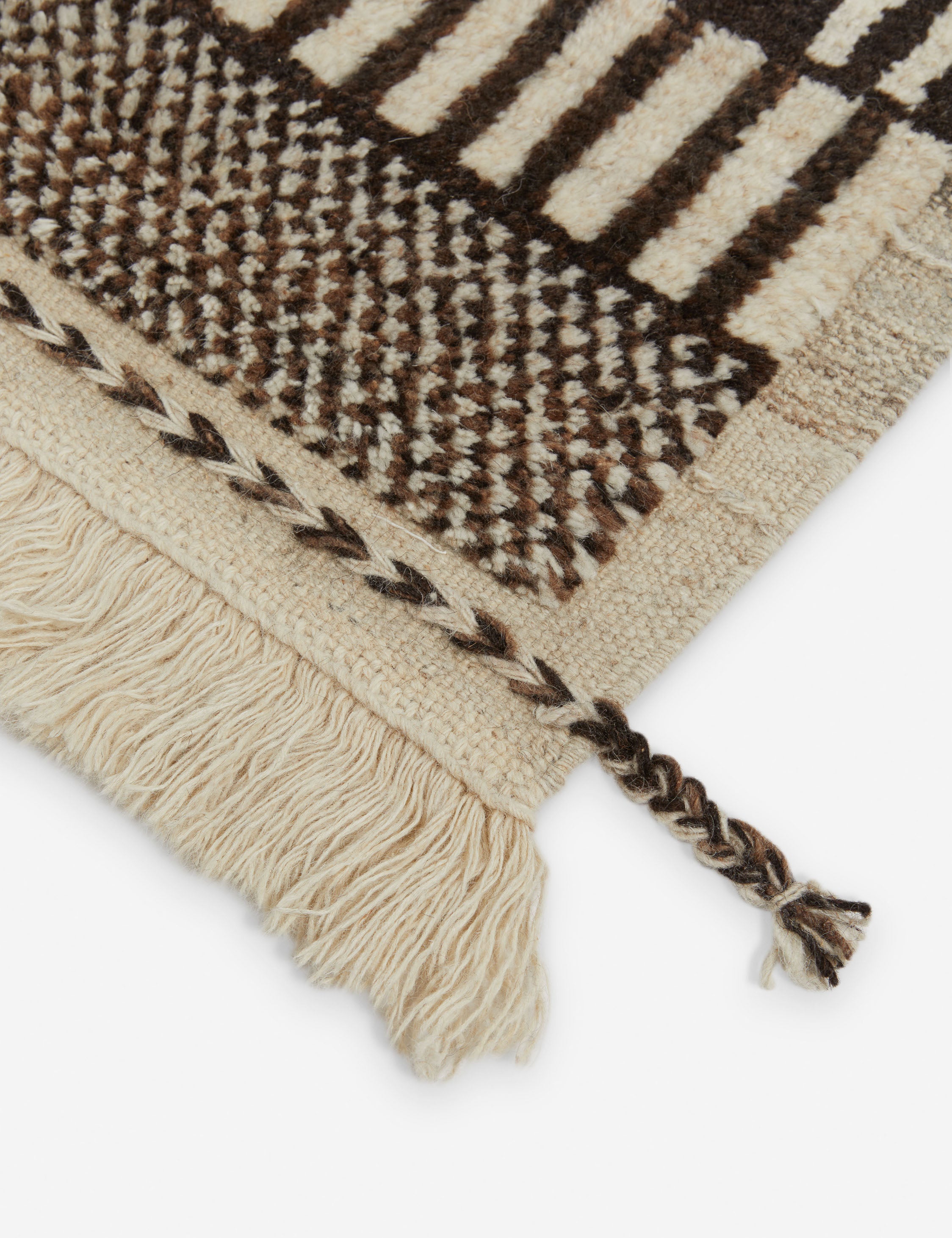 Allard Moroccan Style Hand Knotted Wool Rug - Authentic Berber Design for Living Room, Bedroom & Home Decor | Soft & Durable Area Rug