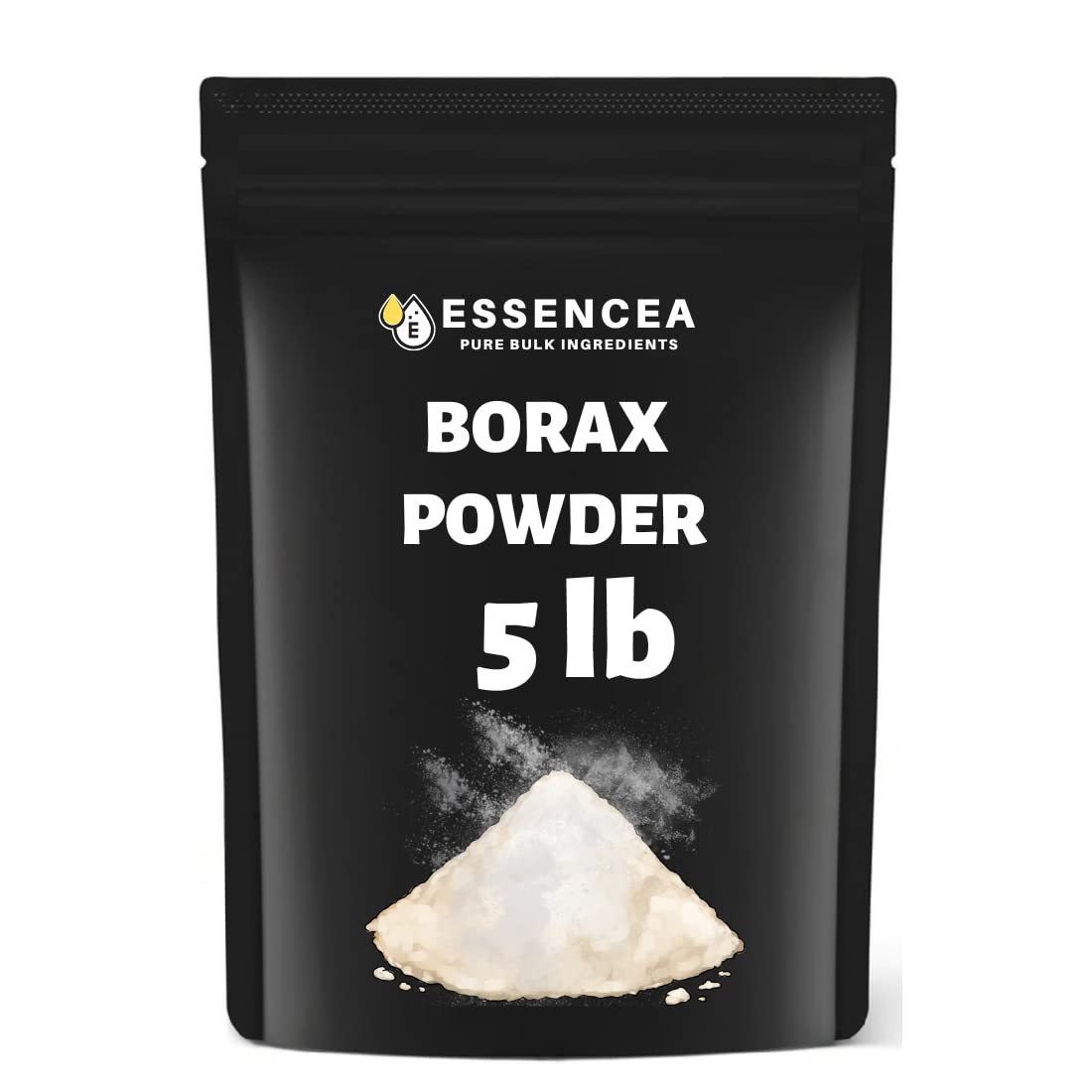 5lb Pure Borax Powder | Multi-Purpose Natural Cleaner & Laundry Booster | 80oz Bulk Bag for Home Cleaning, DIY Slime & Pest Control