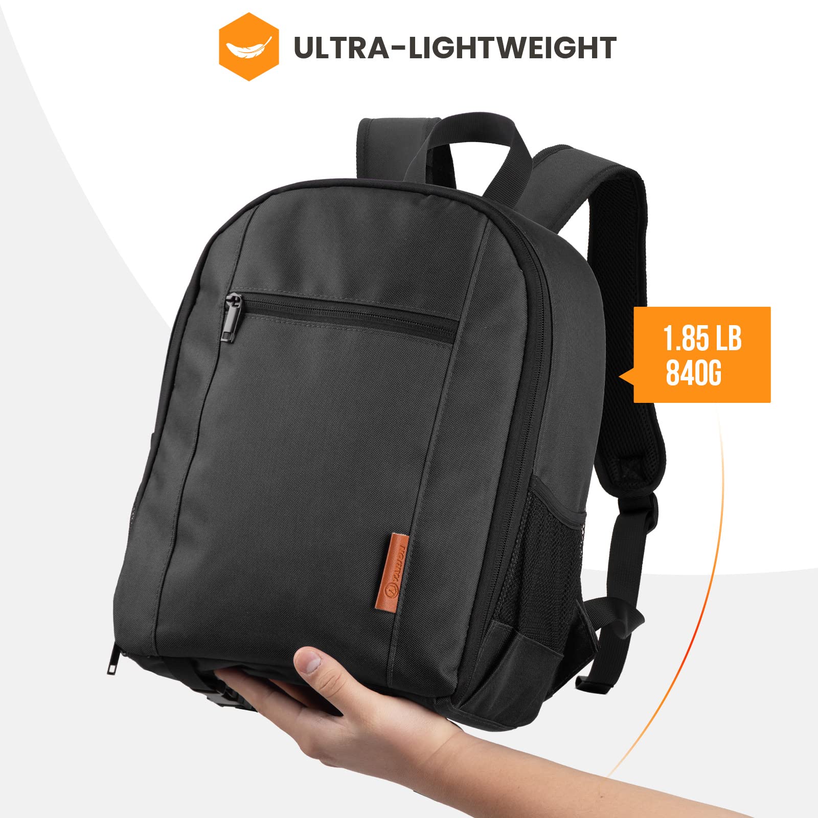 Waterproof DSLR Camera Backpack with Laptop Compartment & Rain Cover - Durable Travel Photography Bag for DSLR Camera, Lens, Flash - Perfect for Outdoor Shooting, Hiking & Travel Photography