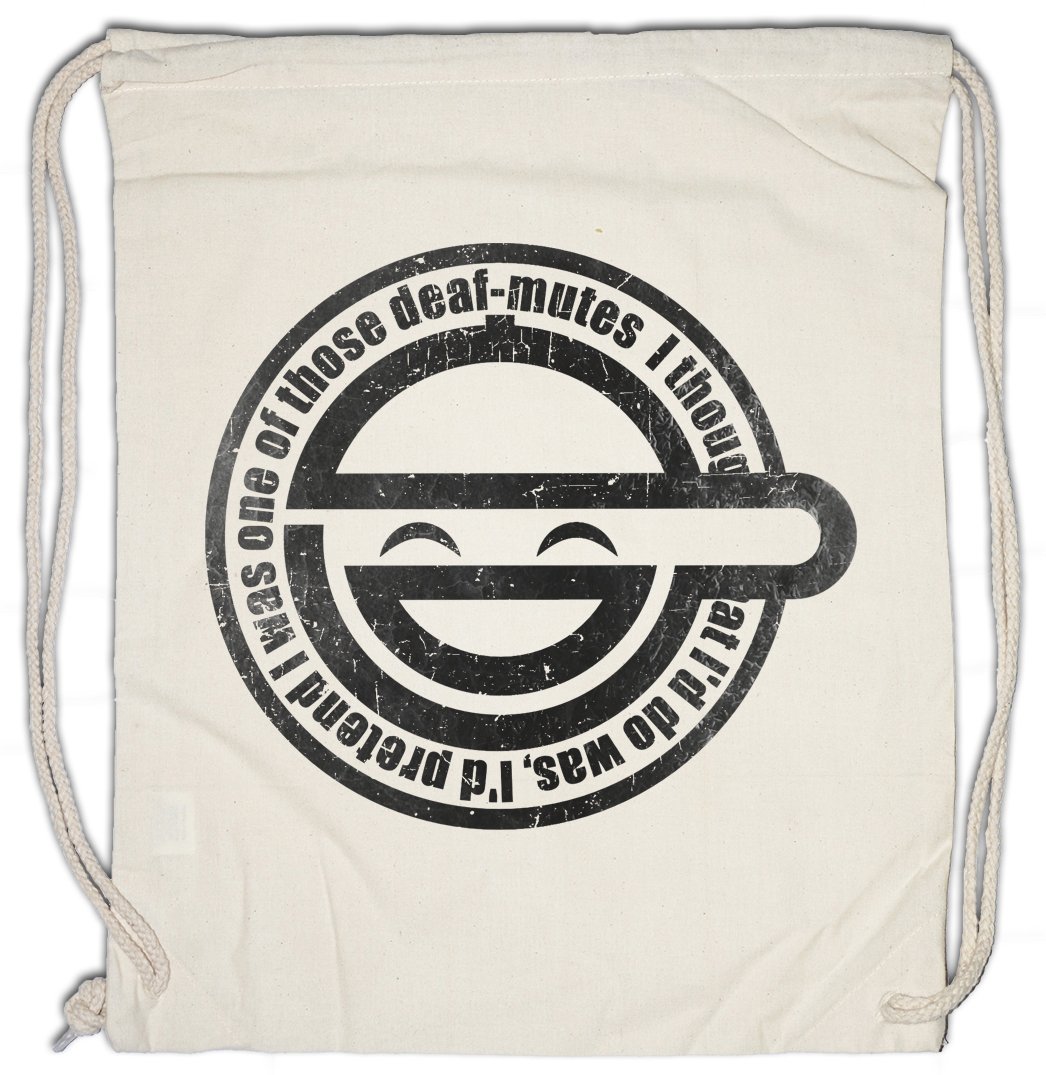 Laughing Man Drawstring Bag - Lightweight Gym Sack for Sports & Travel - Perfect for Workouts, Yoga, and Outdoor Adventures