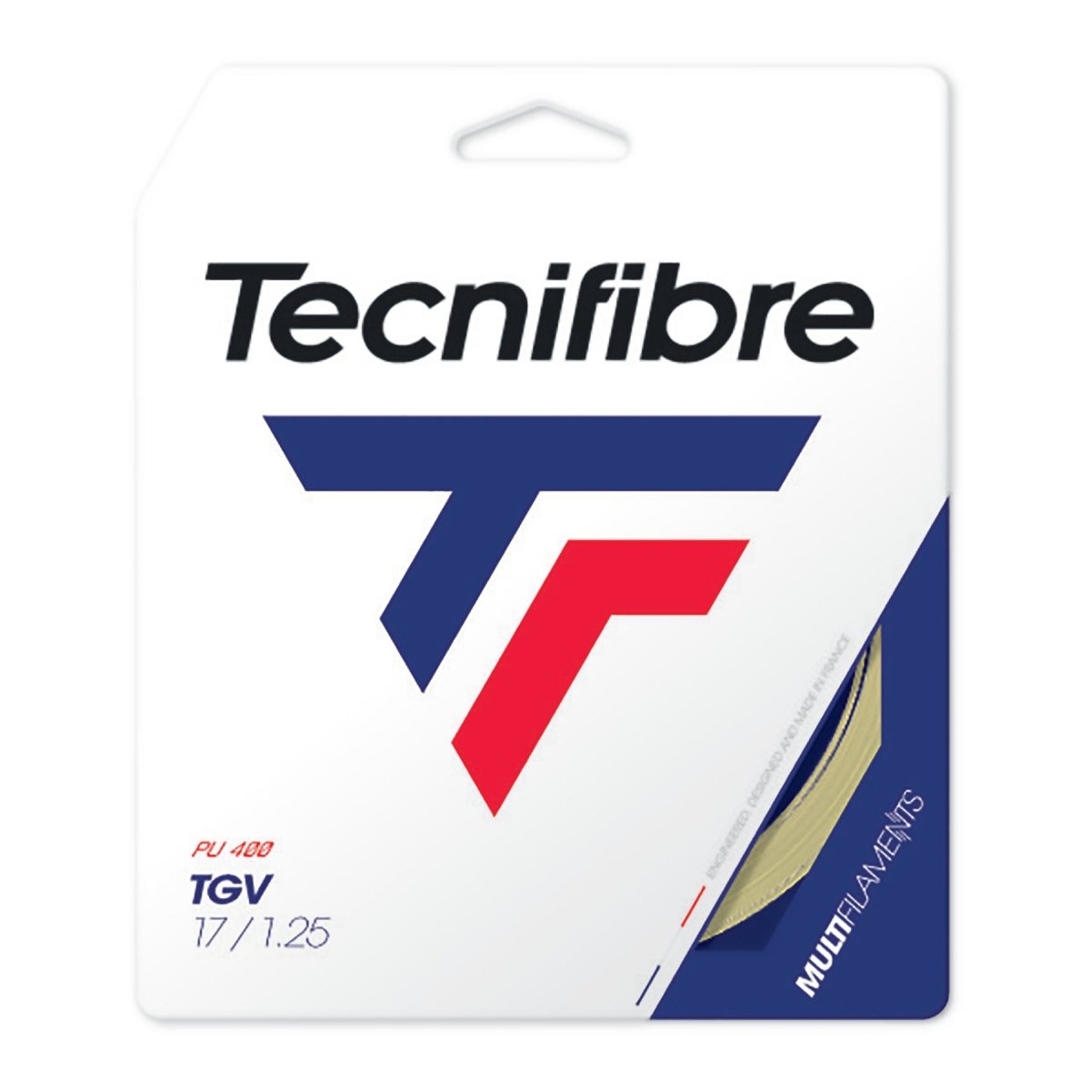 Tecnifibre TGV 17 Tennis String - High Performance Polyester String for Power & Control | Perfect for Competitive Players & Tournament Play