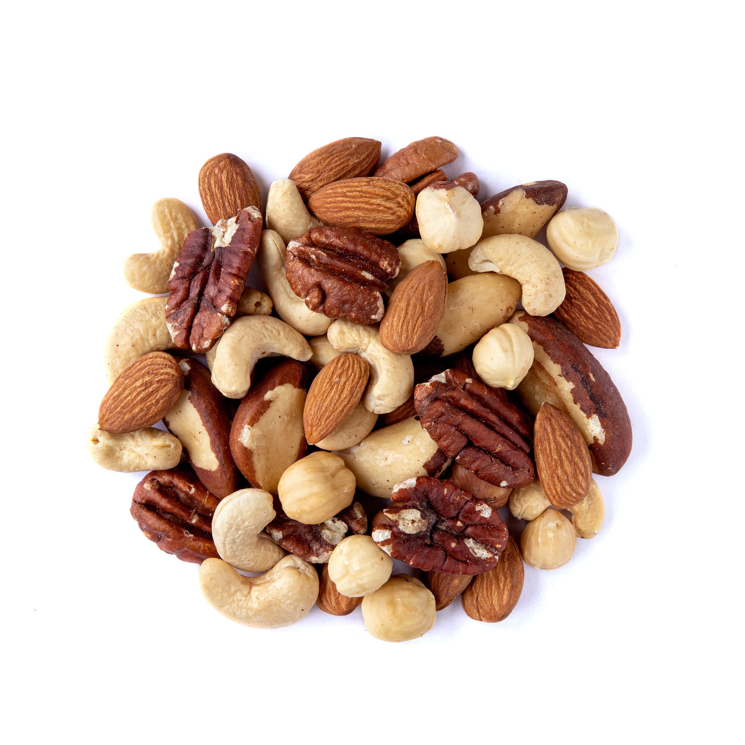 Food to Live Deluxe Unsalted Mixed Nuts, 8 lbs – Dry Roasted Pecans, Cashews, Hazelnuts, Almonds & Brazil Nuts | Vegan, Kosher, Bulk Snacks | High Protein & Fiber | Perfect for Healthy Snacking, Baking & Gift Baskets