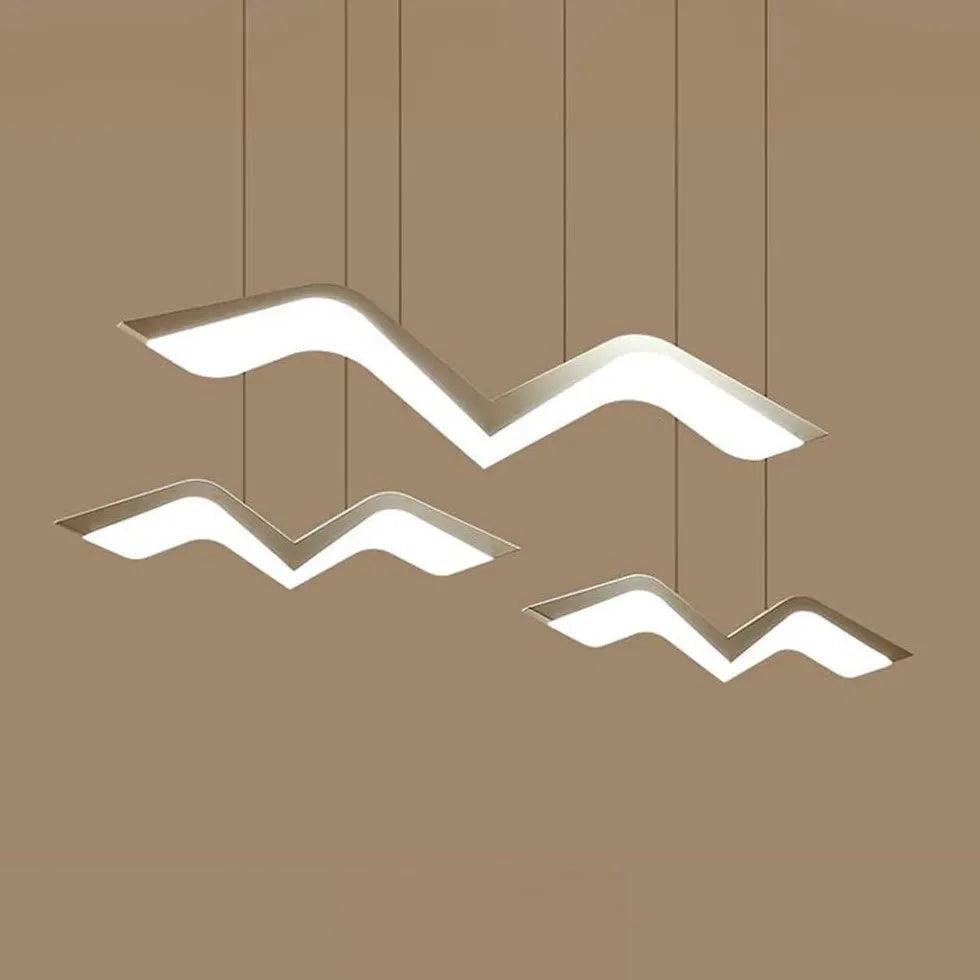 Creative Seagull Shaped LED Pendant Light for Kitchen - Modern Hanging Ceiling Lamp for Dining Room, Breakfast Nook & Coastal Home Decor
