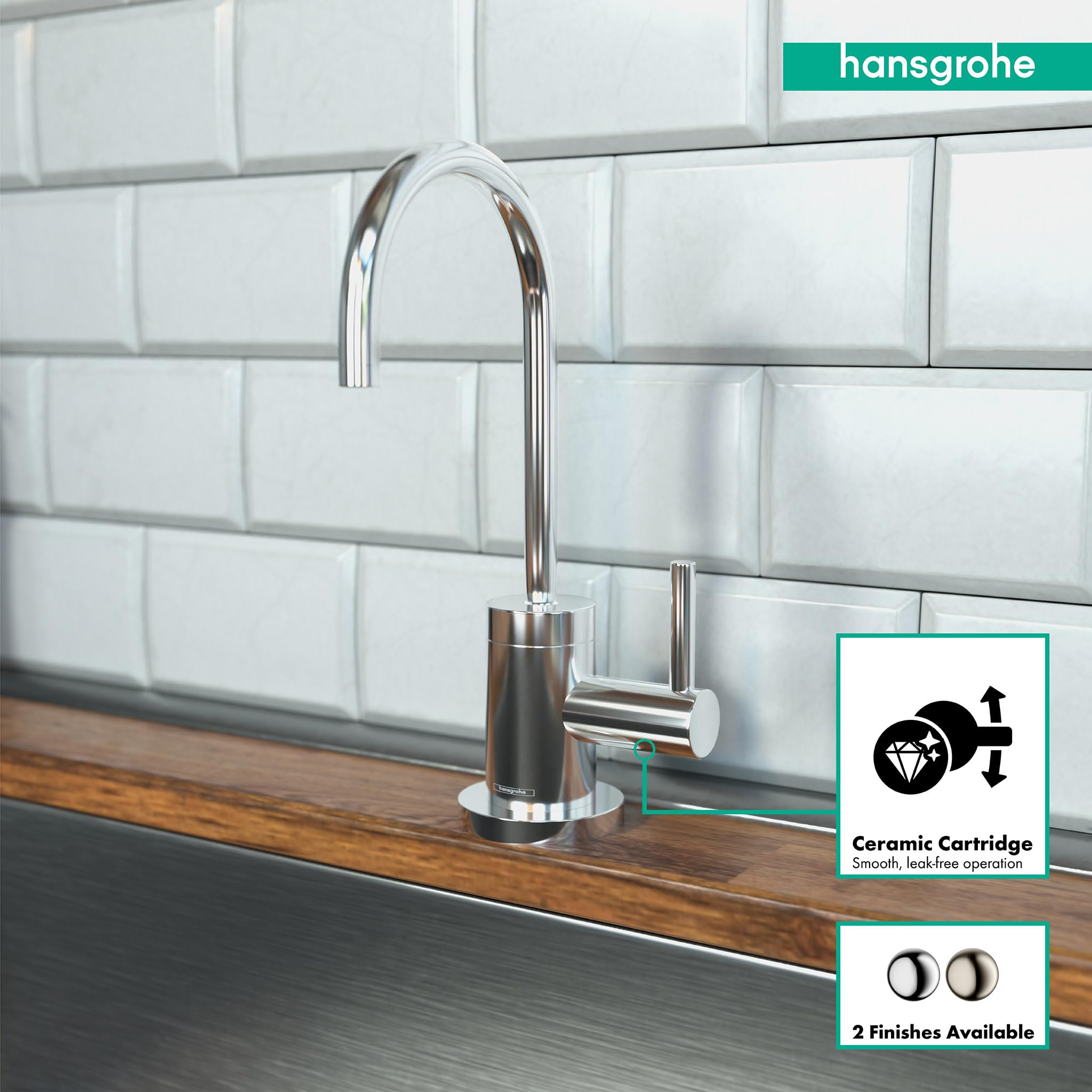 **hansgrohe Talis S Chrome Beverage Kitchen Faucet with Water Filter - High-Quality Chrome Finish (Model 04301000) - Perfect for Modern Kitchens & Beverage Stations**    **使用场景:** Ideal for filtered water access, beverage preparation, and stylish kitchen upgrades.