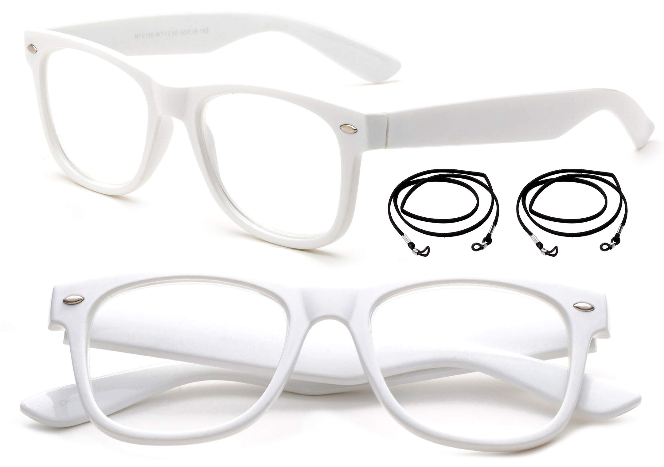Stylish Retro Vintage Reading Glasses for Men & Women - Lightweight Blue Light Blocking Readers with Spring Hinges - Perfect for Reading, Computer Work & Daily Use
