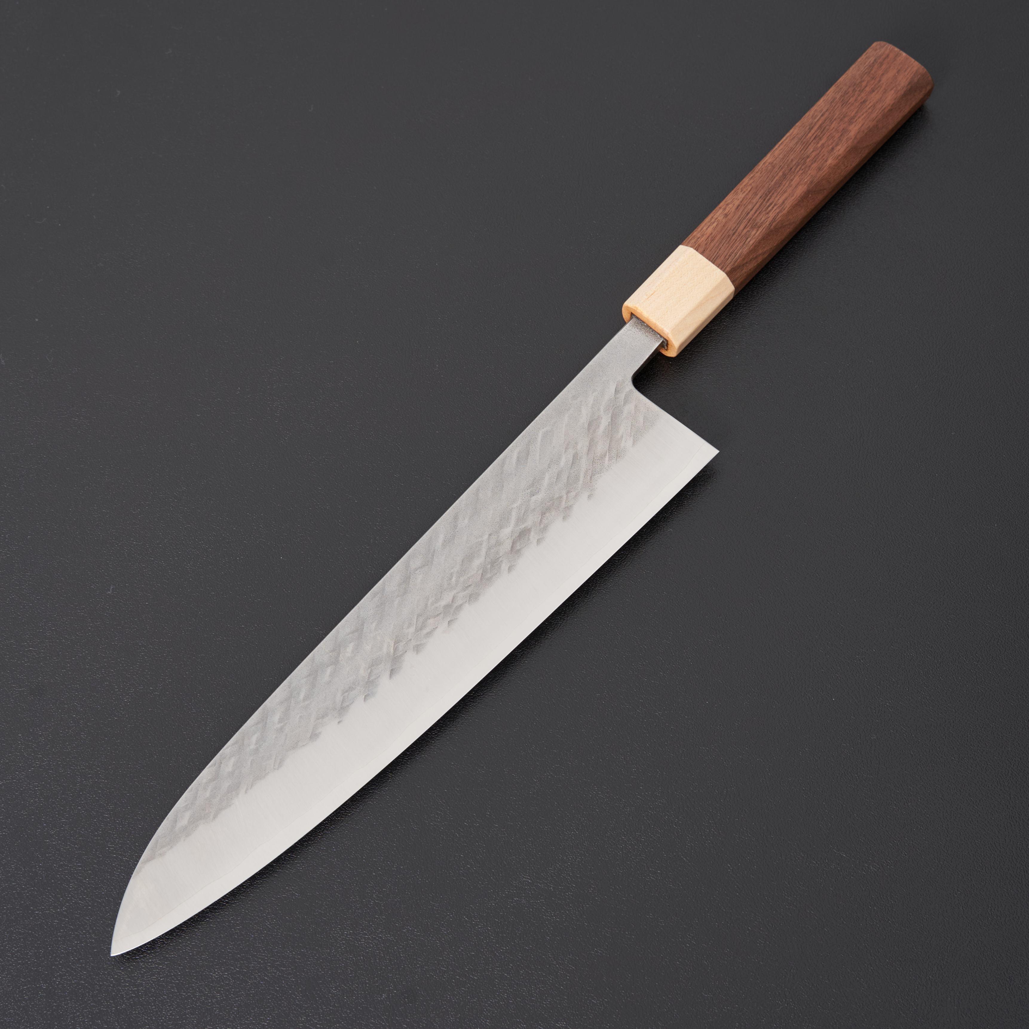 Hitohira TD SLD Tsuchime Gyuto 240mm Japanese Chef Knife - High Carbon Stainless Steel Kitchen Knife for Professional Chefs & Home Cooking, Perfect for Slicing, Dicing & Meat Cutting