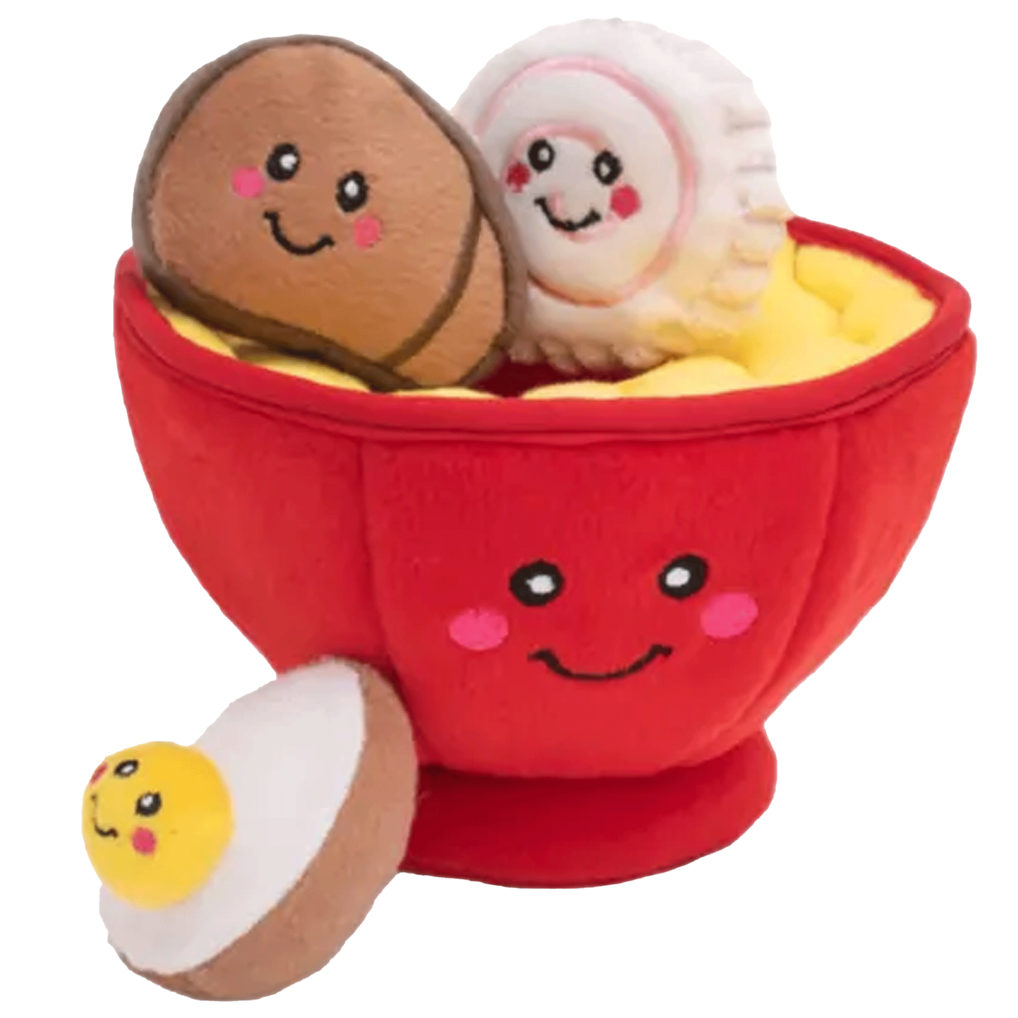 Zippy Paws Ramen Burrow Dog Toy - Interactive Plush Squeaky Toy for Small & Medium Dogs - Fun Hide & Seek Game for Indoor Playtime & Bonding