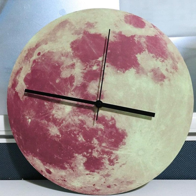 3D Luminous Moonlight Wall Clock - Glow in The Dark Wall Decor for Kids Room, Living Room & Bedroom - Perfect for Nighttime Reading & Nursery Decor