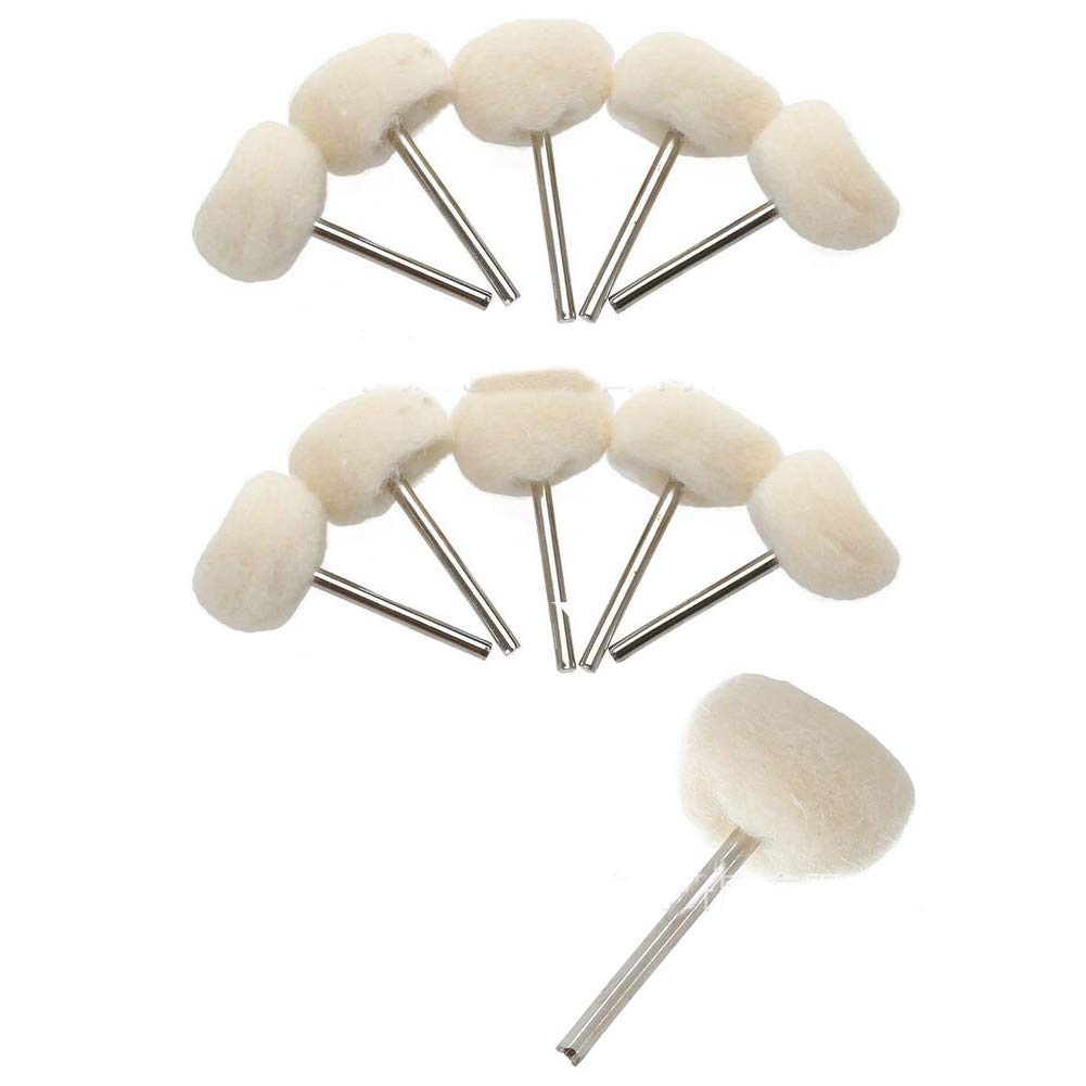 Premium Wool Felt Buffing & Polishing Wheel Set - 20 Pack Rotary Tool Accessories for Jewelry, Metal & Glass Polishing - Perfect for DIY Crafts, Metal Finishing & Glass Restoration Projects