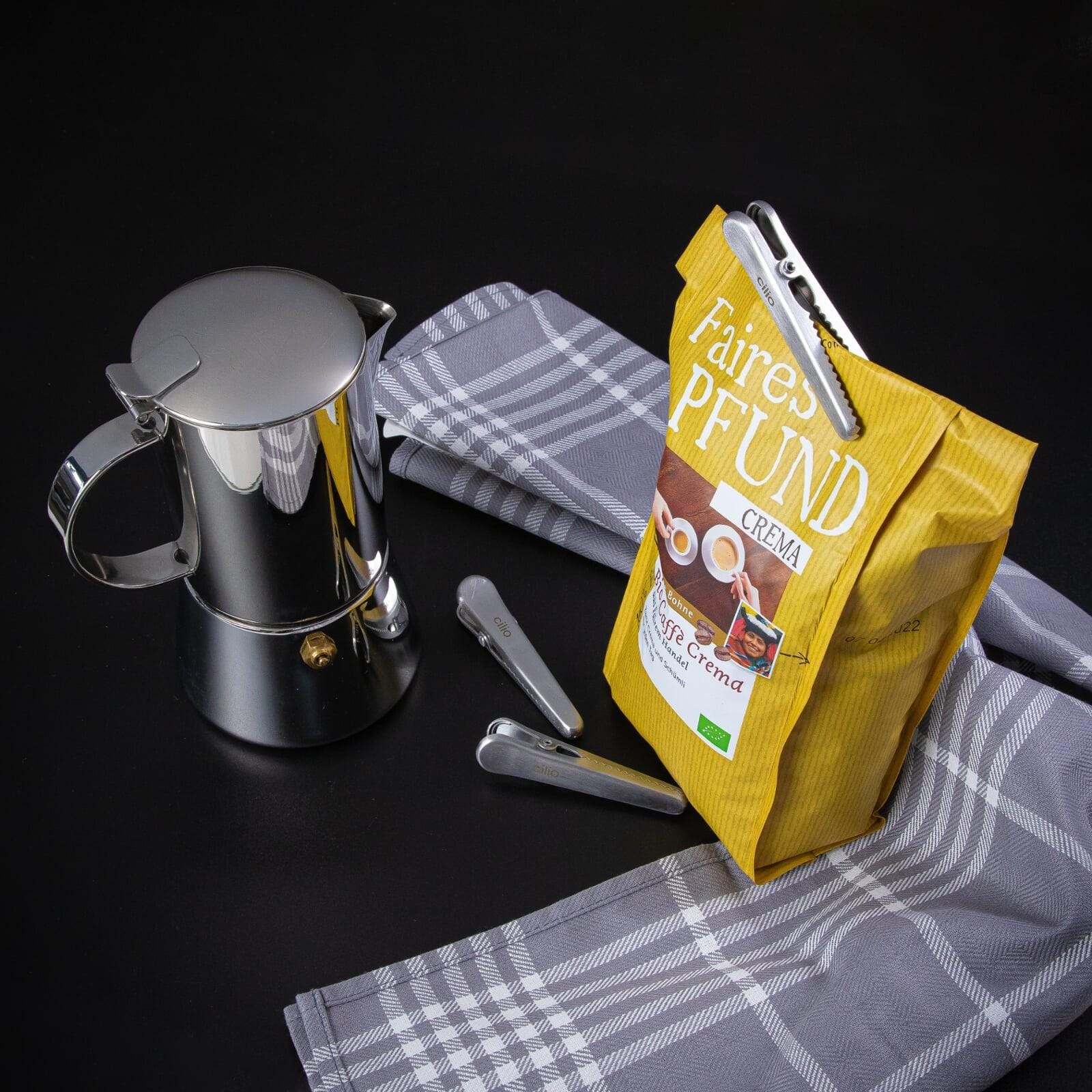 Premium Aida Stainless Steel Espresso Maker - Italian Stovetop Coffee Machine for Rich Espresso & Cappuccino at Home, Office & Camping
