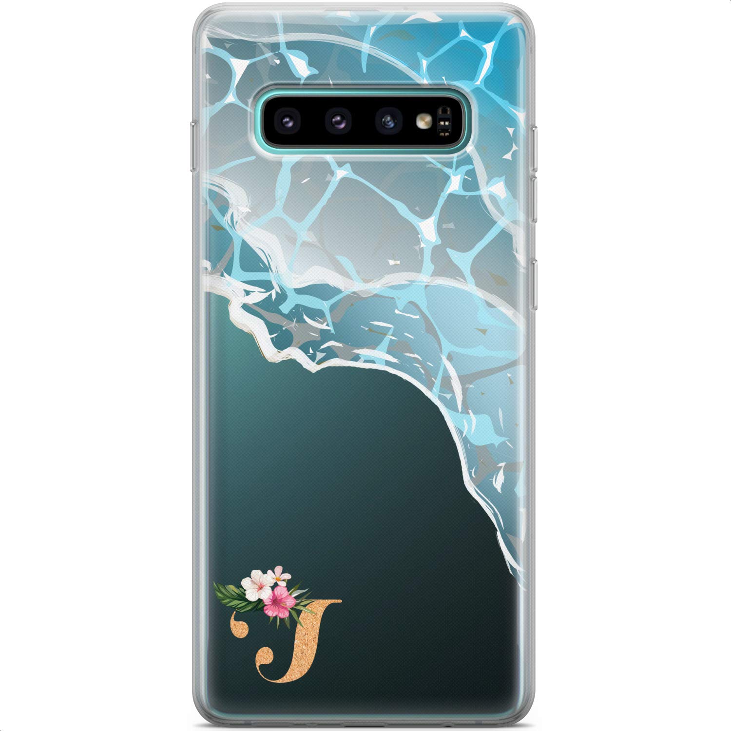 Samsung Galaxy S24 S23 Ultra S22 S21 S20 S10 Phone Case - Slim Lightweight TPU Silicone Cover with Blue Light Protection & Ocean Wave Design | Perfect for Women, Summer Beach Days, Travel & Everyday Protection