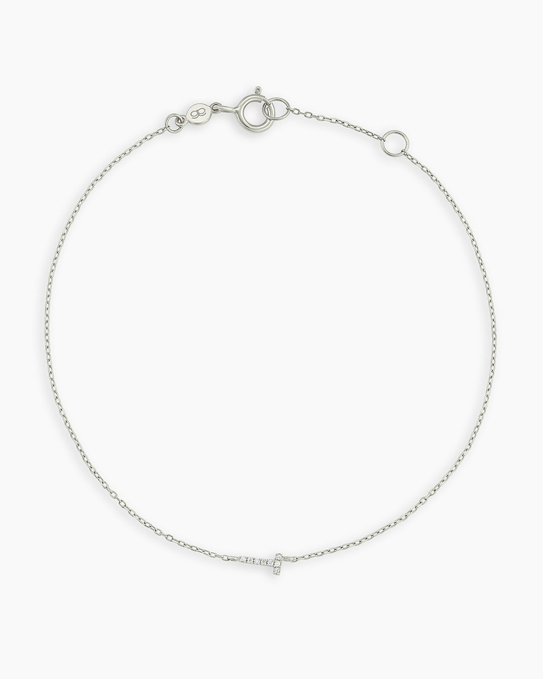 Diamond Pavé Alphabet Bracelet - Personalized Initial Letter Bracelet for Women, Sterling Silver or Gold Plated, Elegant Gift for Birthday, Anniversary, Valentine's Day | Perfect for Everyday Wear & Special Occasions